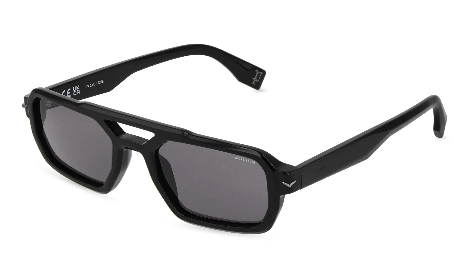 Police SPLU71 SUPERNOVA 9 700 Occhiali da sole Acetato Nero Fumo Geometrica Normale