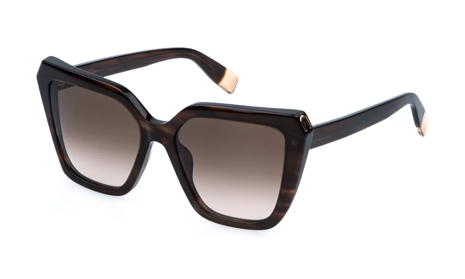 Furla SFU978 07HL Occhiali da sole Acetato Marrone Squadrata Normale Sfumato