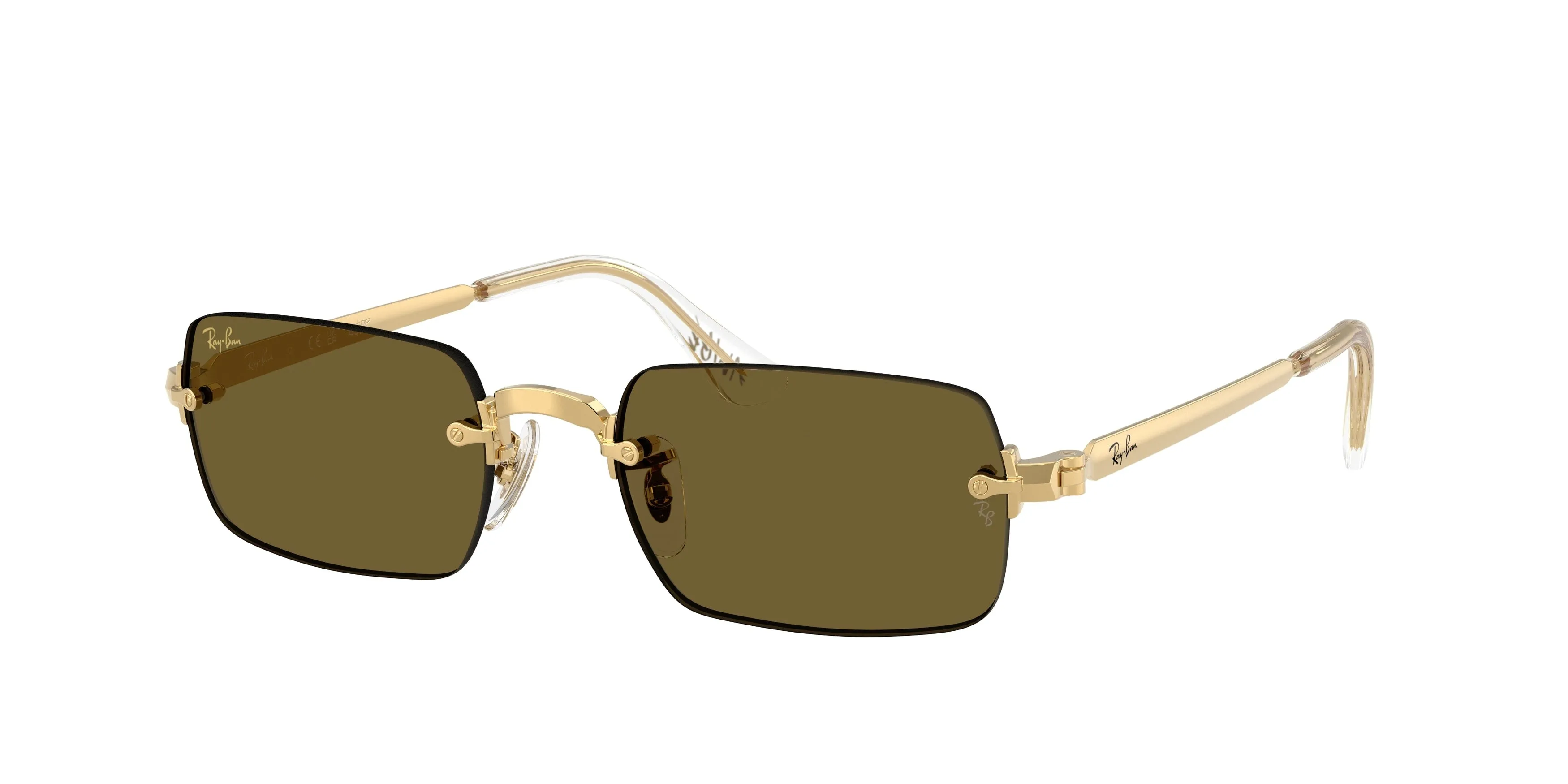 Ray - Ban A$AP Rocky RB3928 001/73 Occhiali da sole Metallo Oro Marrone Rotonda Normale
