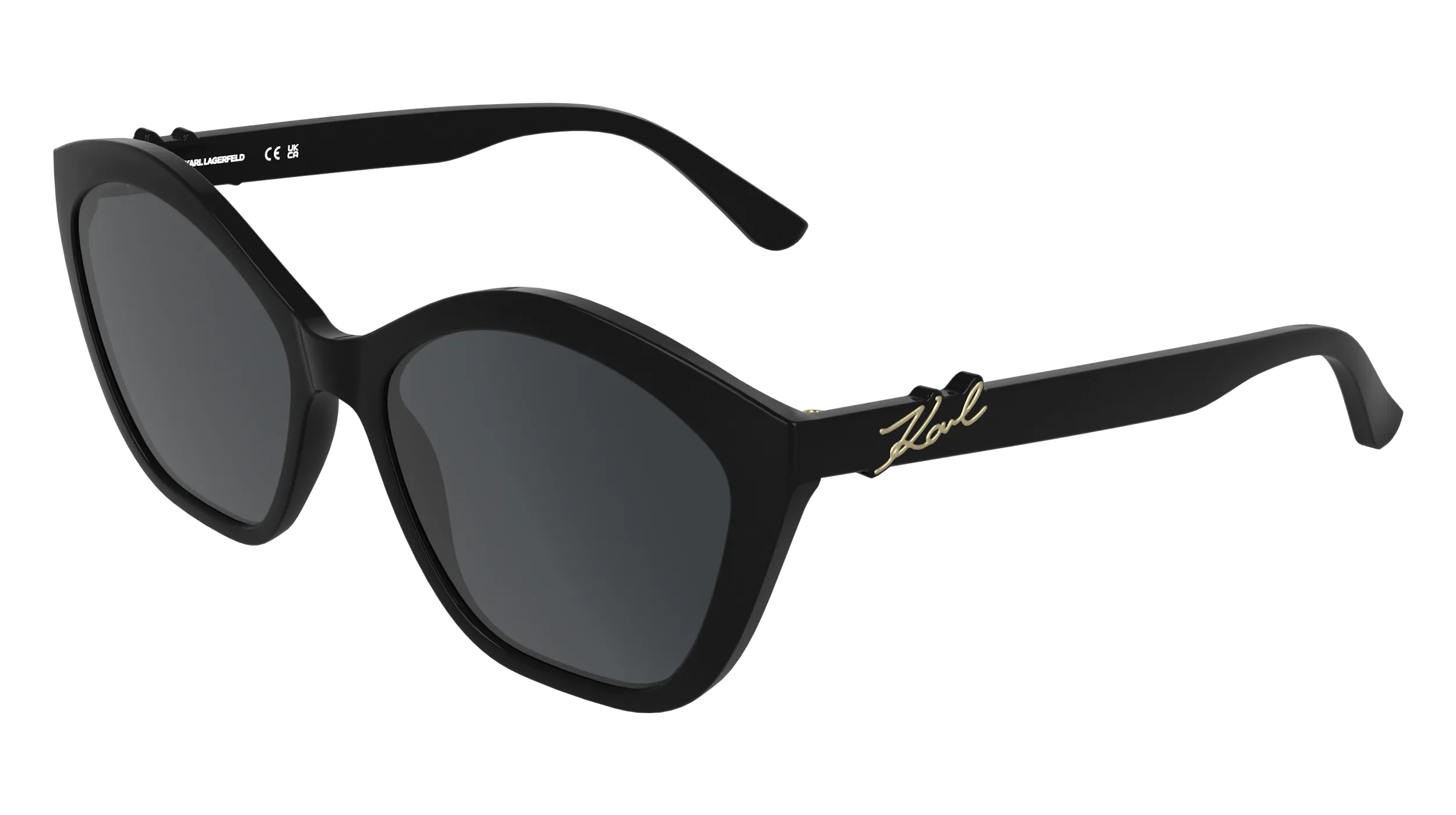 Karl Lagerfeld KL6222S 001 Occhiali da sole Bio-iniettato Nero Fumo Cat Eye Normale