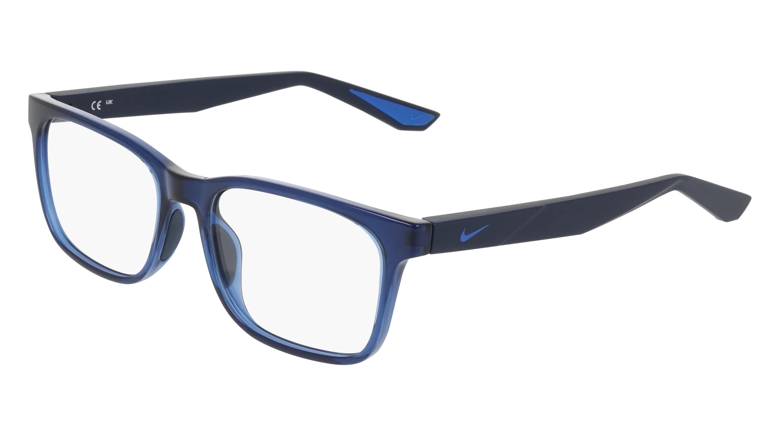 Nike NIKE 7415 410 Montature da vista Bio-iniettato Blu Squadrata Normale