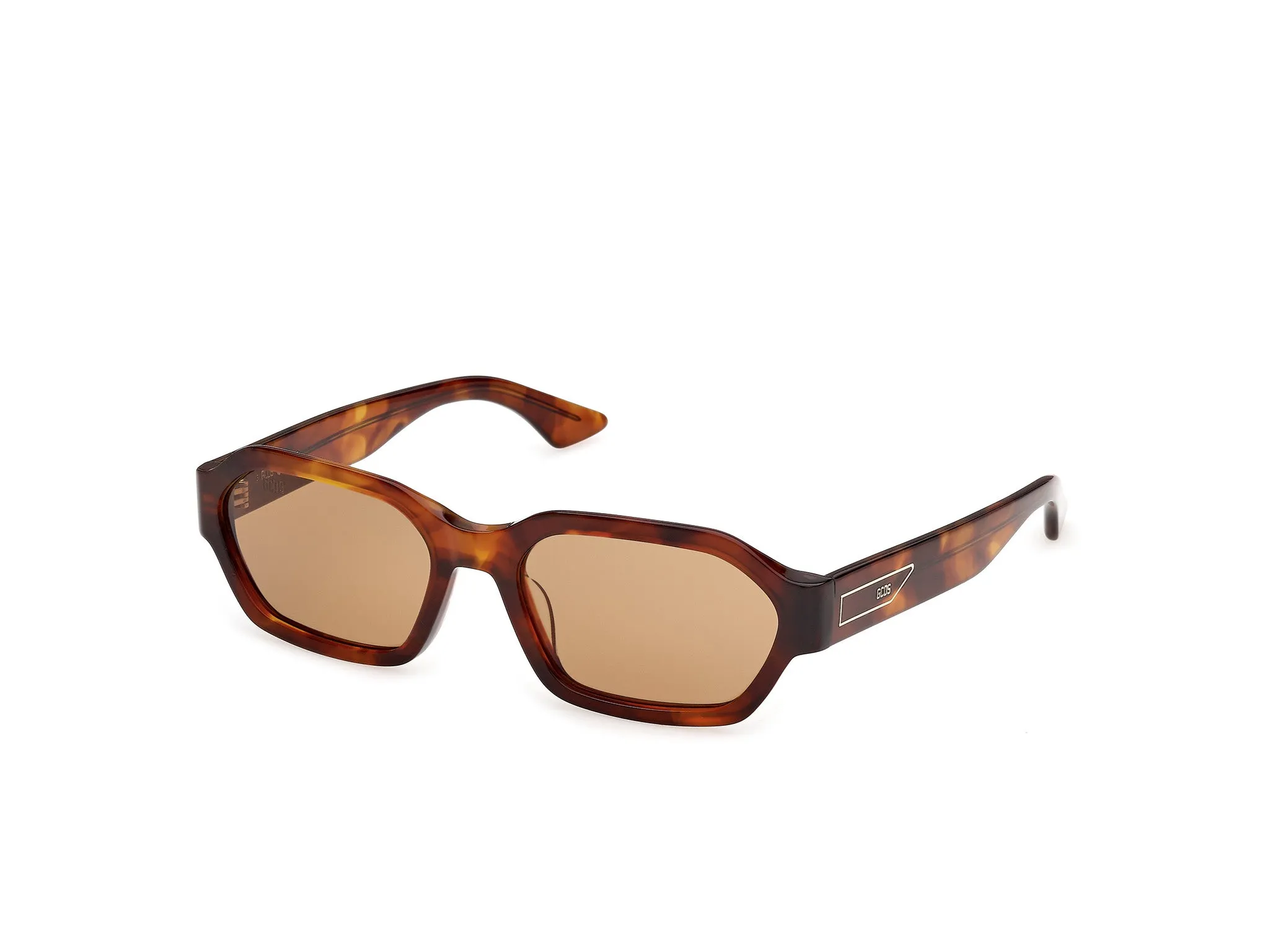 GCDS GD0076 54J Occhiali da sole Acetato Havana Roviex Geometrica Normale