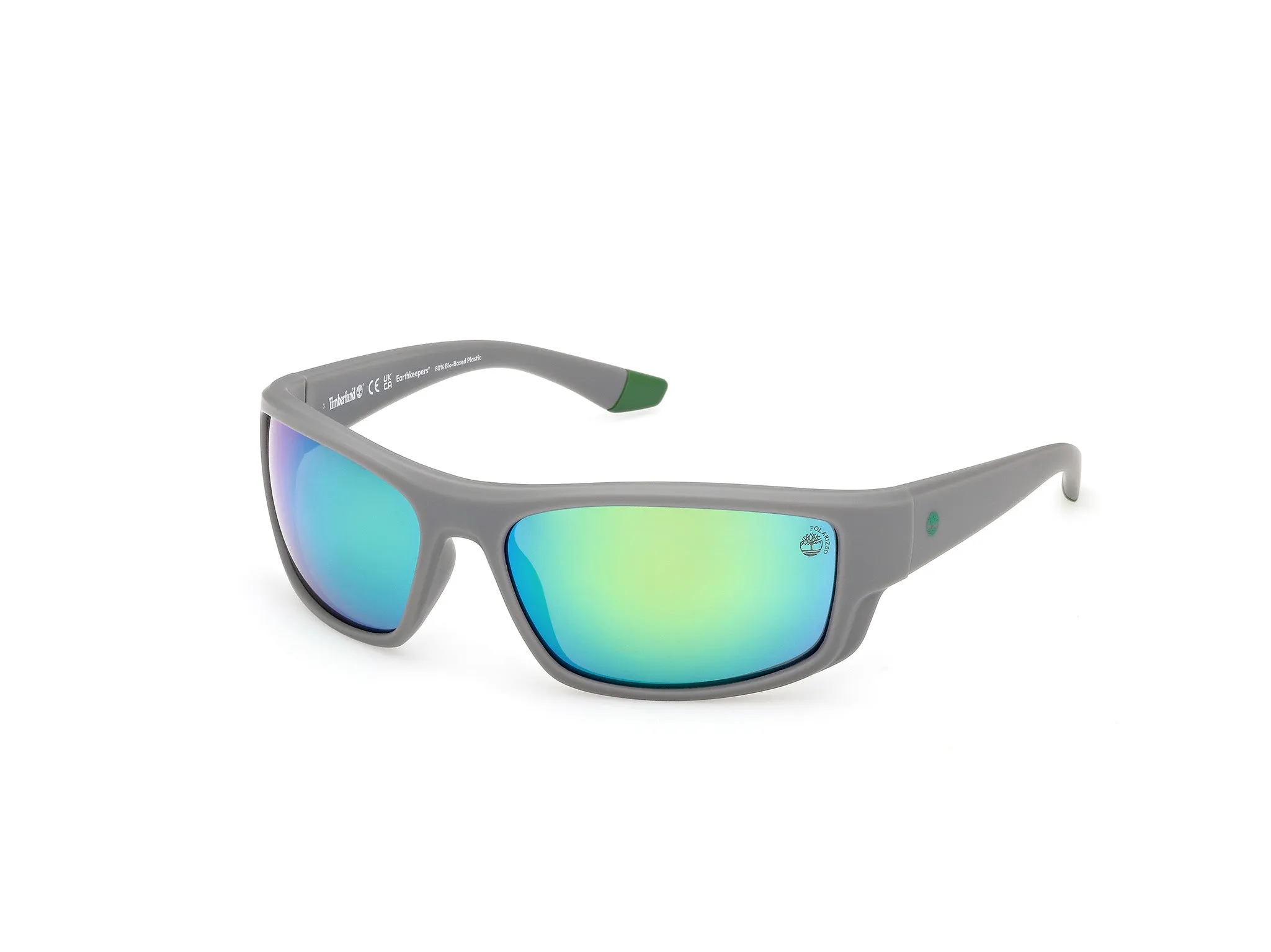 Timberland TB00081 20R Occhiali da sole Iniettato Grigio Verde Squadrata Polarizzata