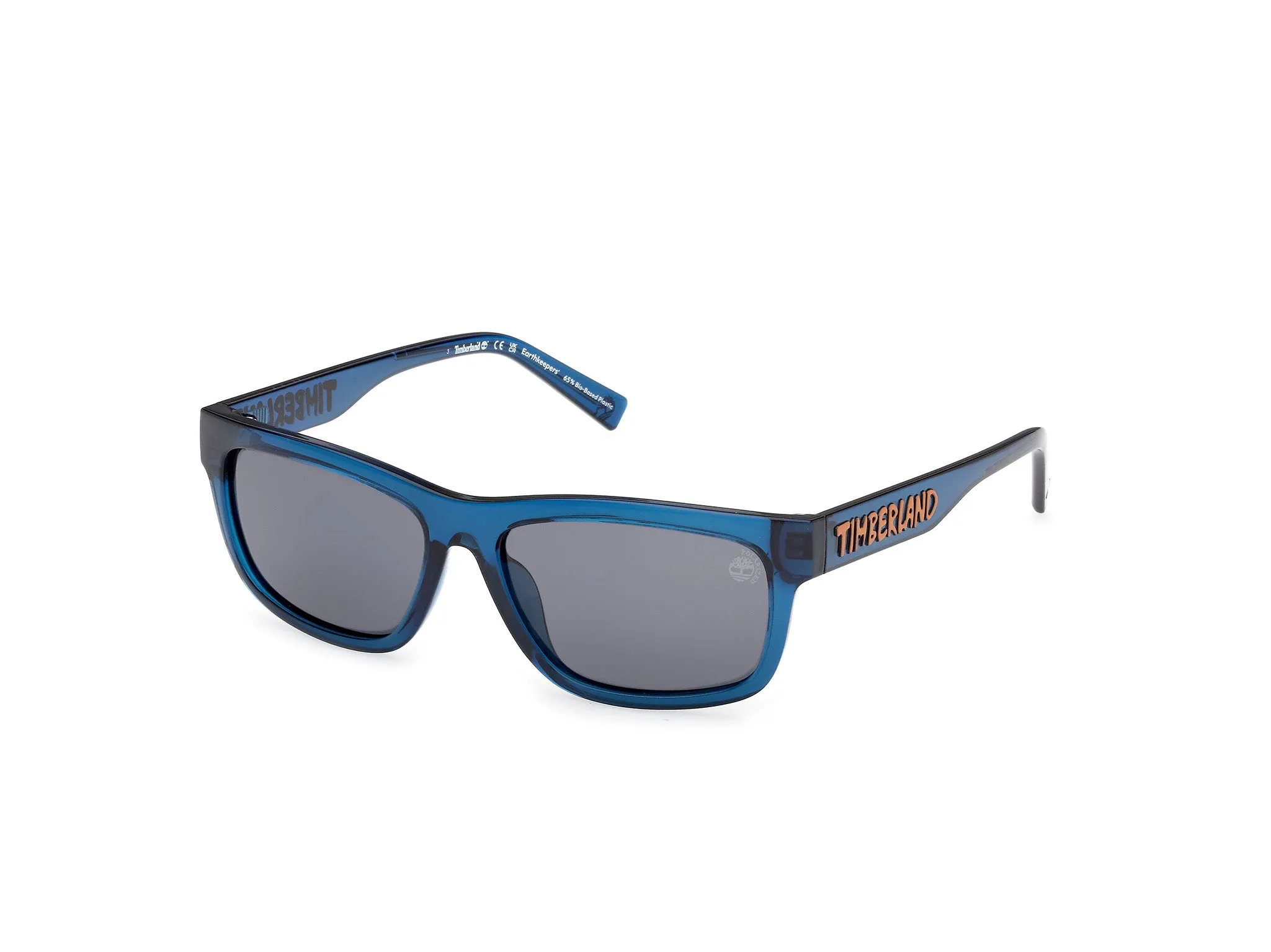 Timberland TB00080 90D Occhiali da sole Iniettato Blu Fumo Squadrata Polarizzata