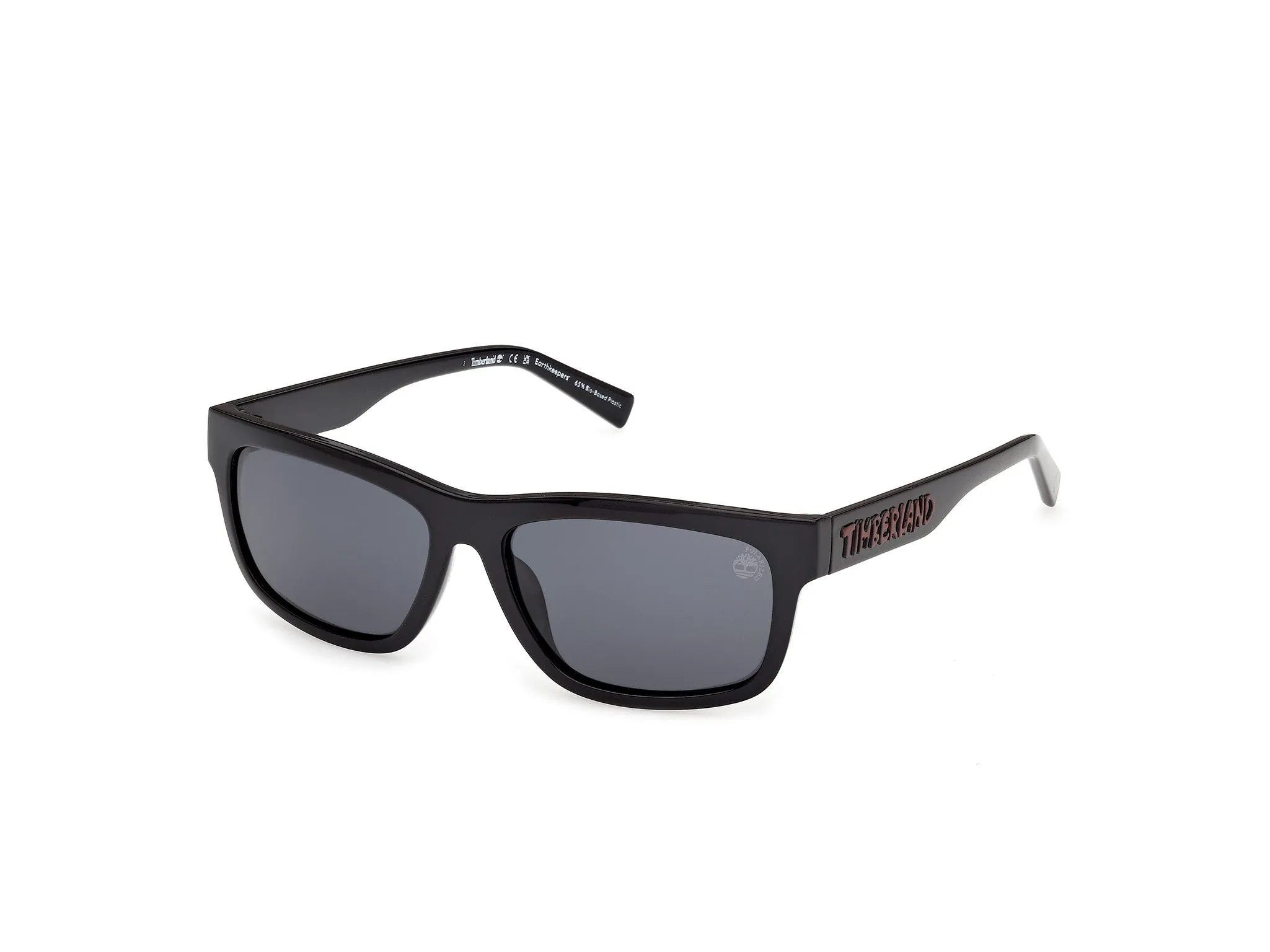 Timberland TB00080 01D Occhiali da sole Iniettato Nero Fumo Squadrata Polarizzata
