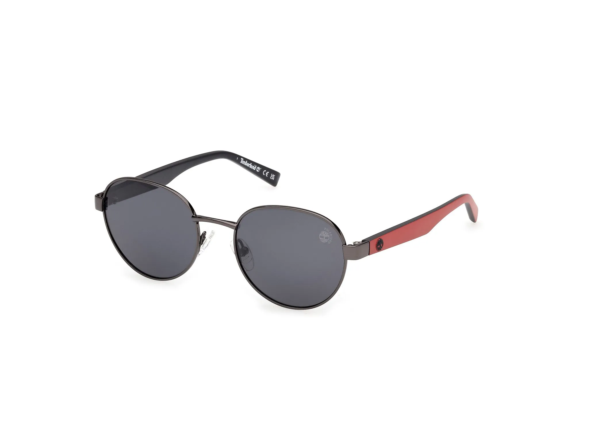 Timberland TB00079 08D Occhiali da sole Canna di fucile Fumo Rotonda Polarizzata