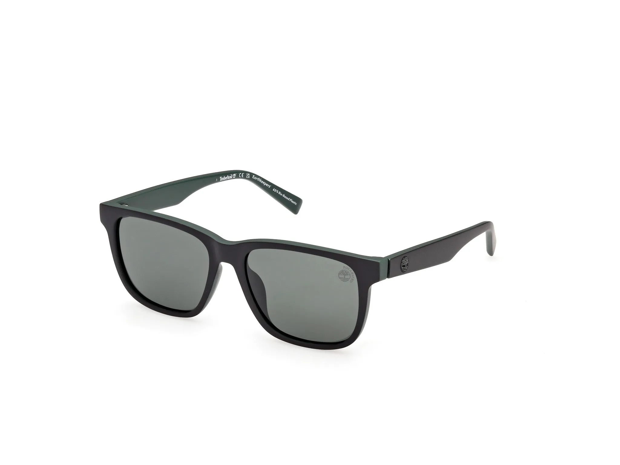 Timberland TB00078 02R Occhiali da sole Iniettato Nero Verde Squadrata Polarizzata