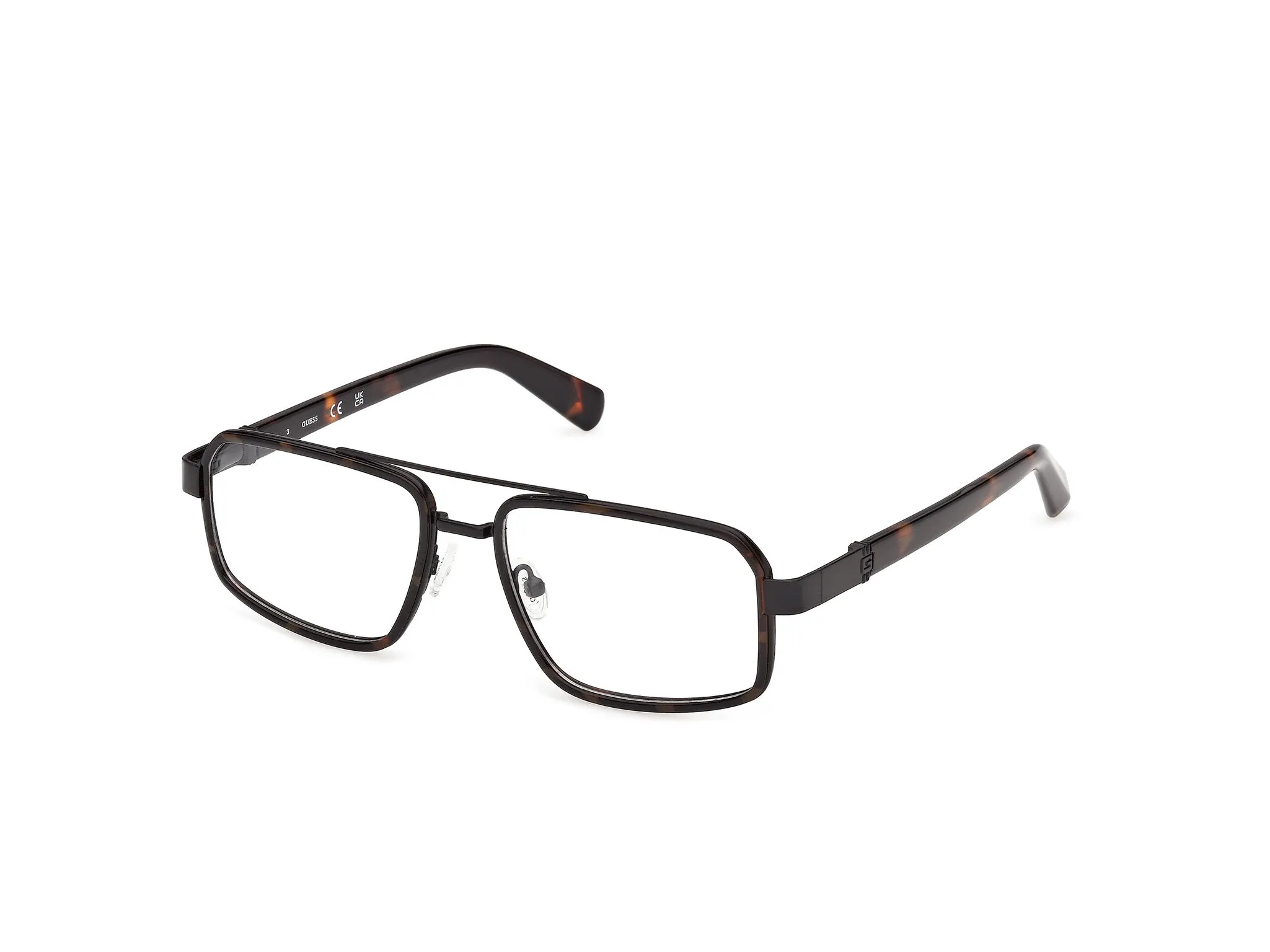 Guess GU50372 52 Montature da vista Metallo Havana Squadrata Normale