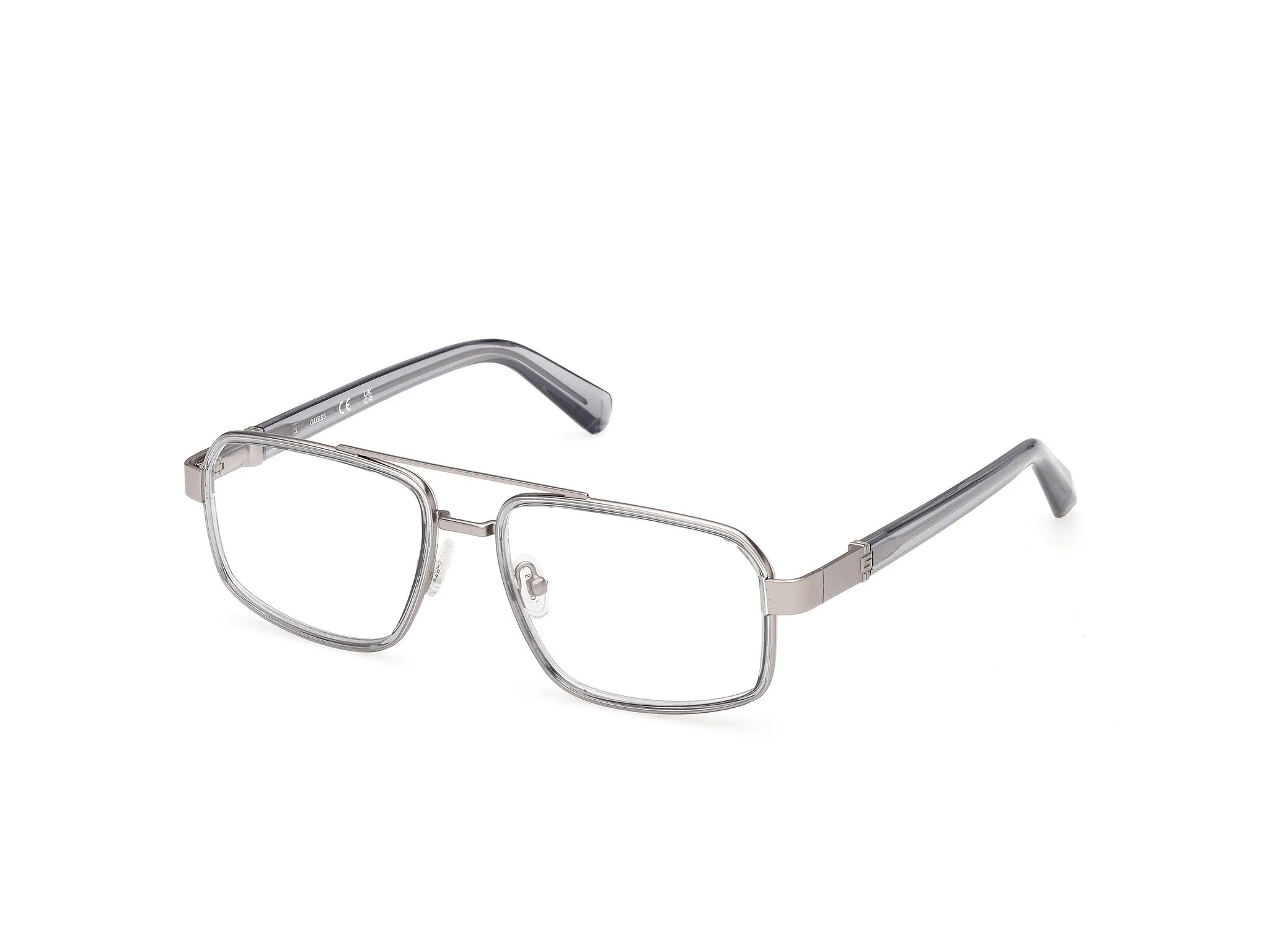 Guess GU50372 20 Montature da vista Metallo Grigio Squadrata Normale