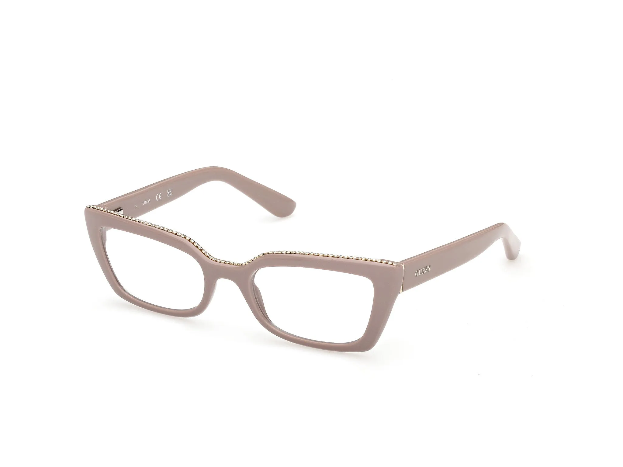 Guess GU50360 57 Montature da vista Acetato Beige Squadrata Normale