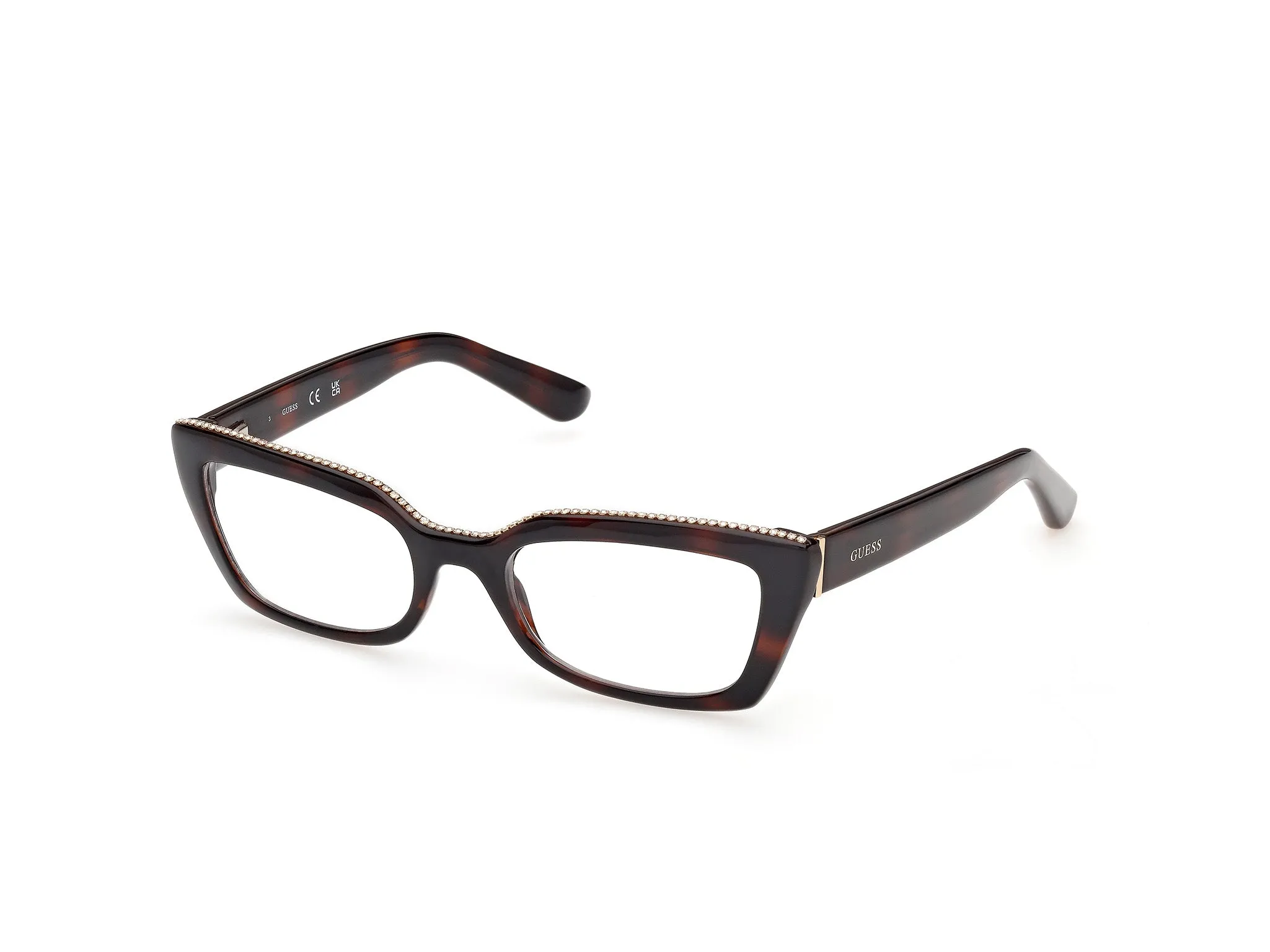Guess GU50360 52 Montature da vista Acetato Havana Squadrata Normale