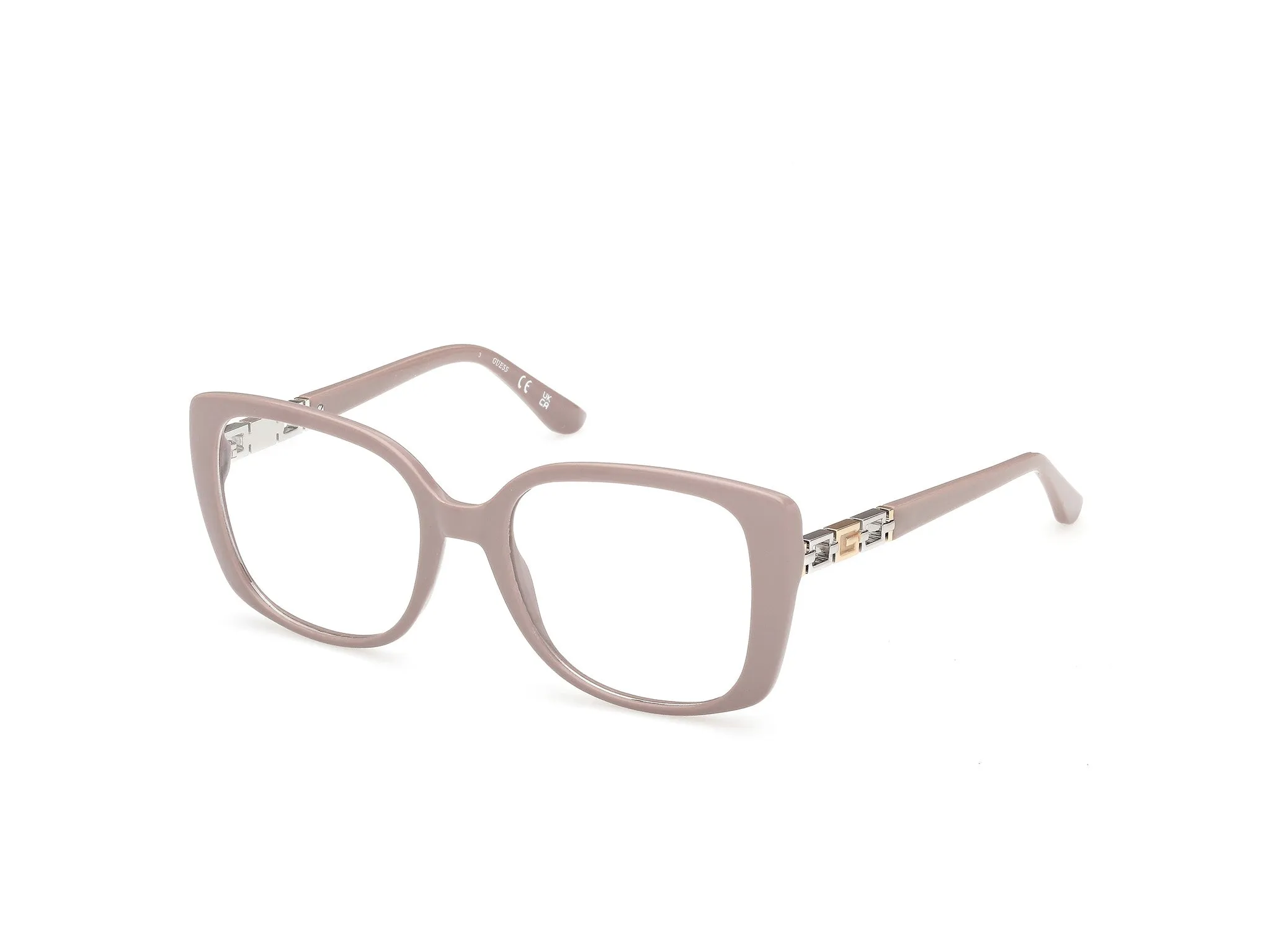 Guess GU50359 57 Montature da vista Acetato Beige Farfalla Normale