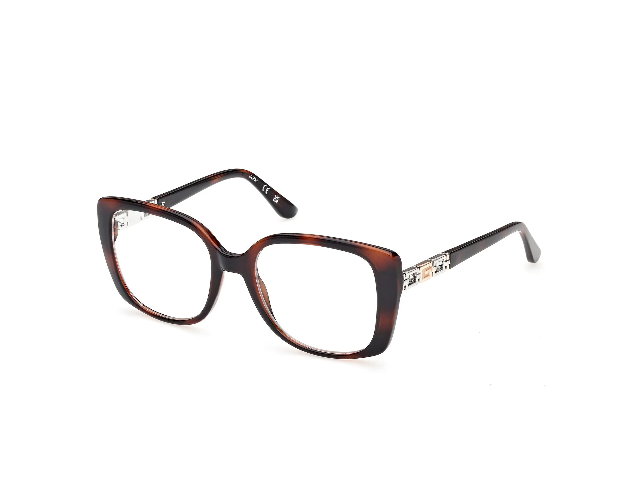 Guess GU50359 52 Montature da vista Acetato Havana Farfalla Normale