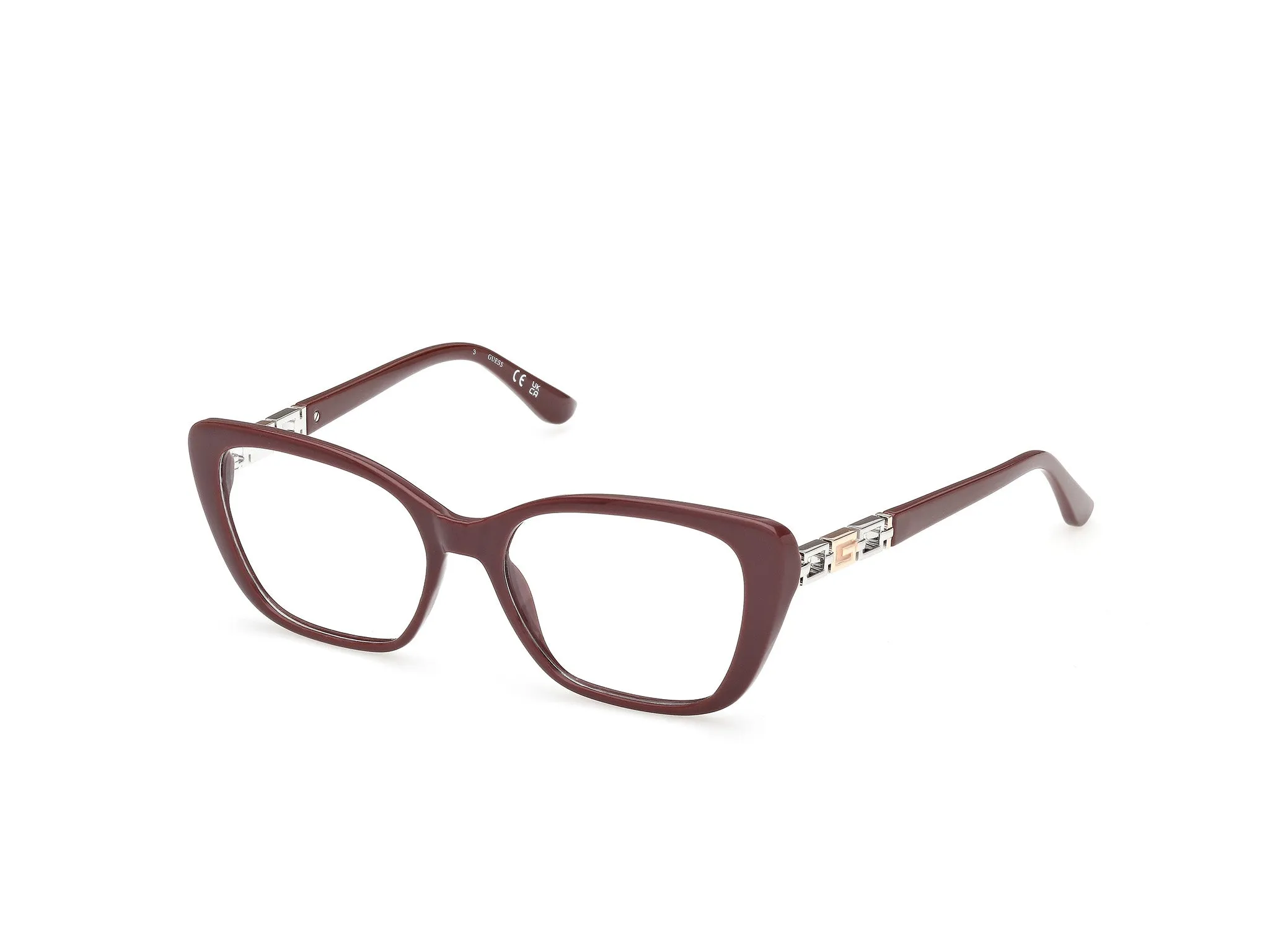 Guess GU50358 69 Montature da vista Acetato Bordeaux Squadrata Normale