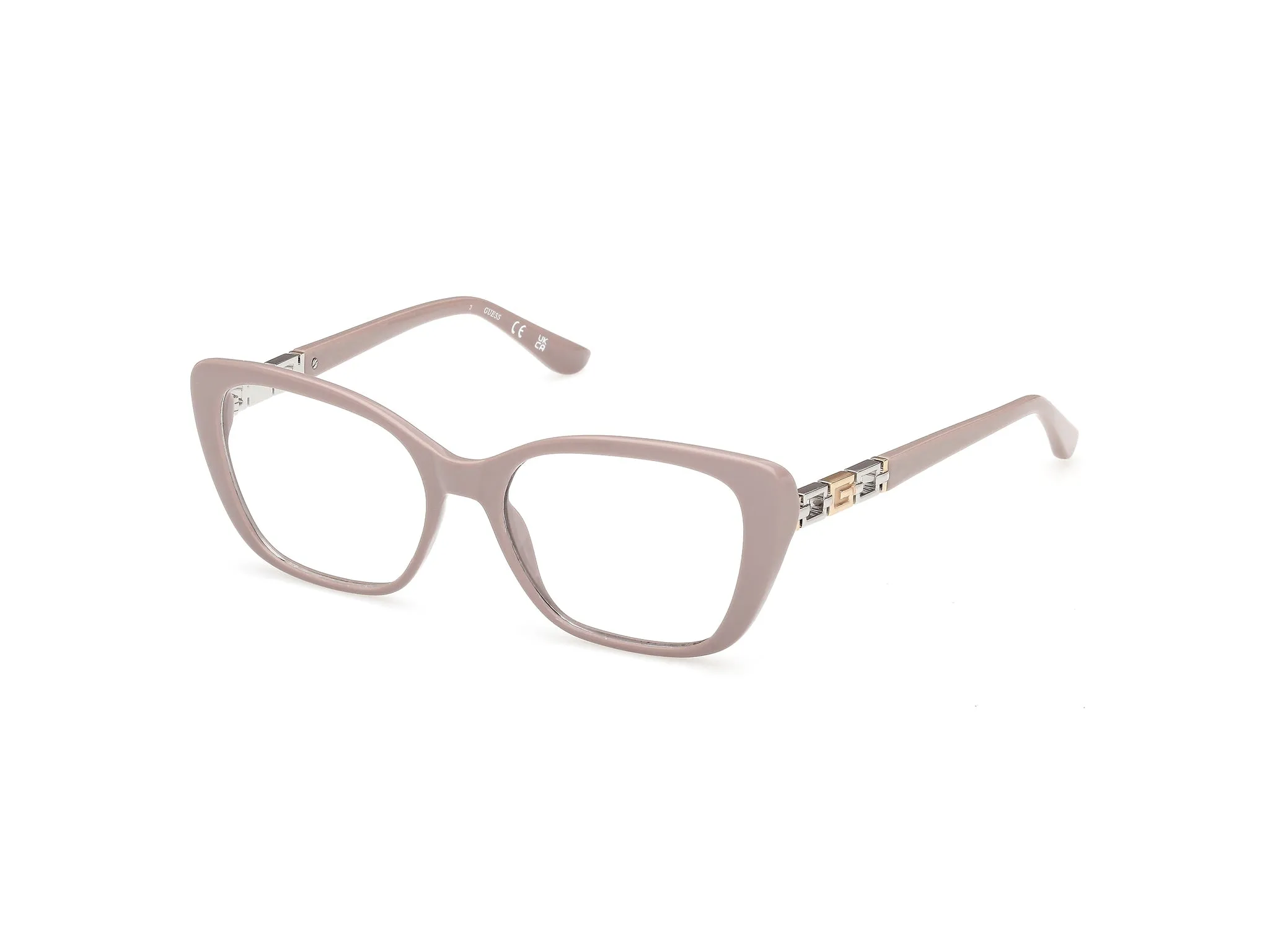 Guess GU50358 57 Montature da vista Acetato Beige Squadrata Normale