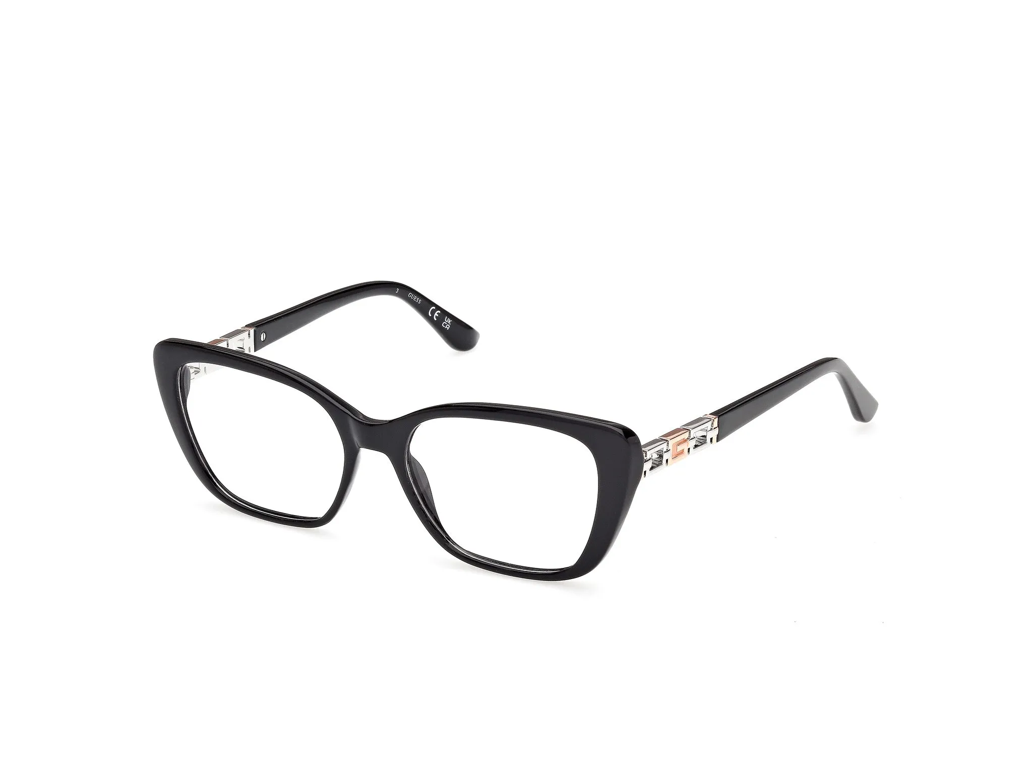 Guess GU50358 1 Montature da vista Acetato Nero Squadrata Normale