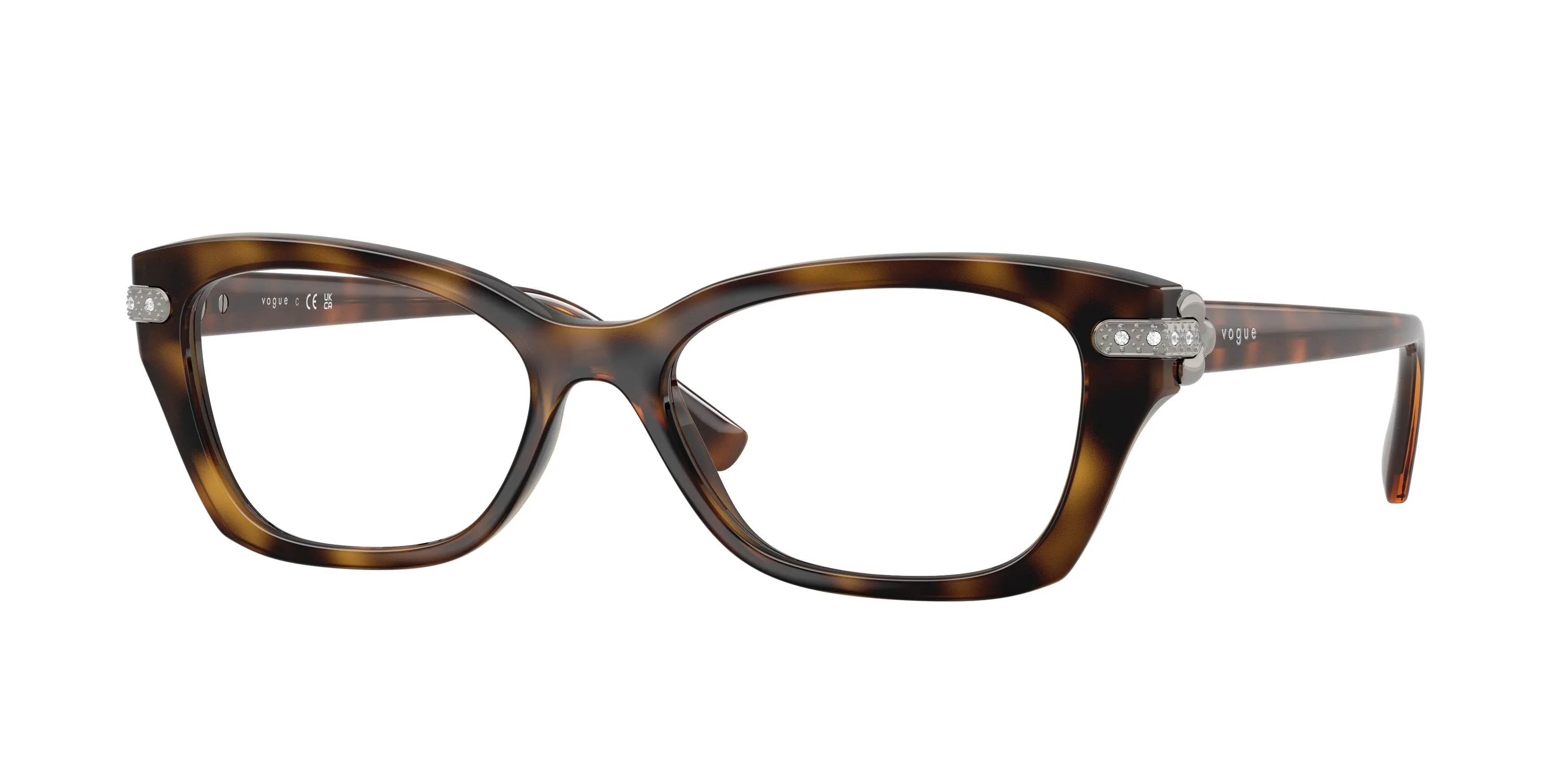 VOGUE EYEWEAR VO5704B W656 Montature da vista Nylon Marrone Trasparente Cat Eye Normale