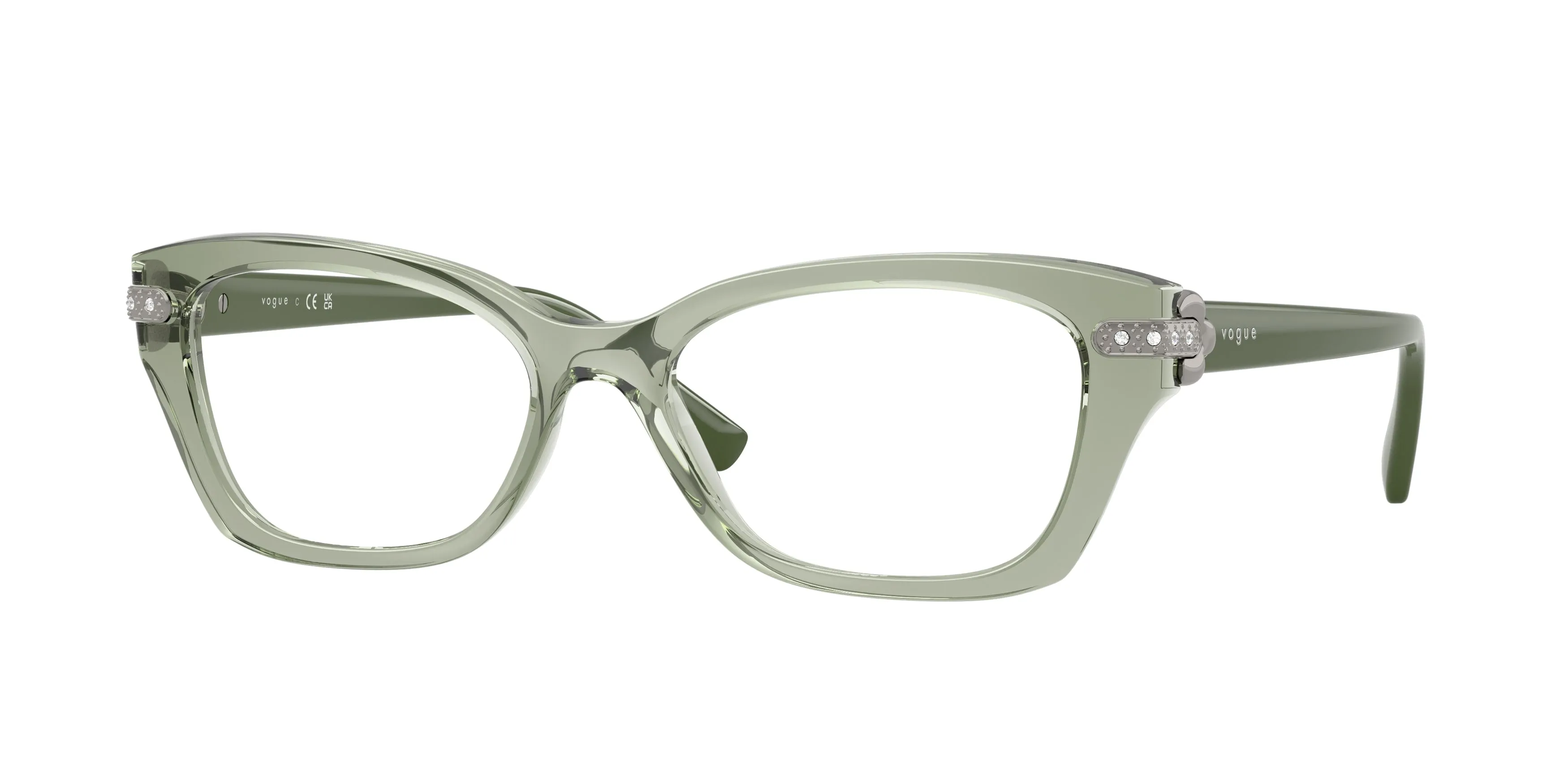 VOGUE EYEWEAR VO5704B 3022 Montature da vista Nylon Verde Trasparente Cat Eye Normale