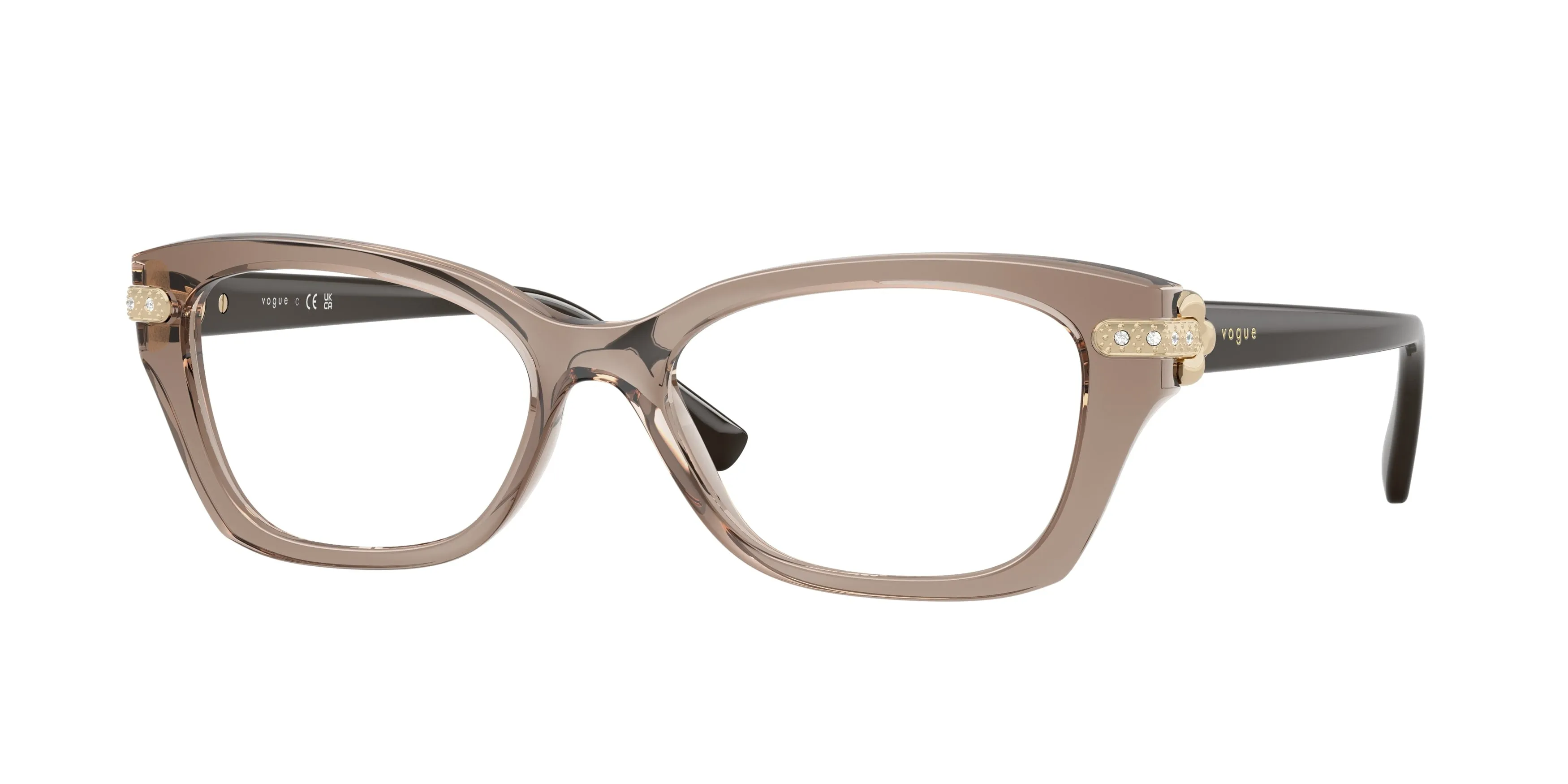 VOGUE EYEWEAR VO5704B 2940 Montature da vista Nylon Marrone Trasparente Cat Eye Normale