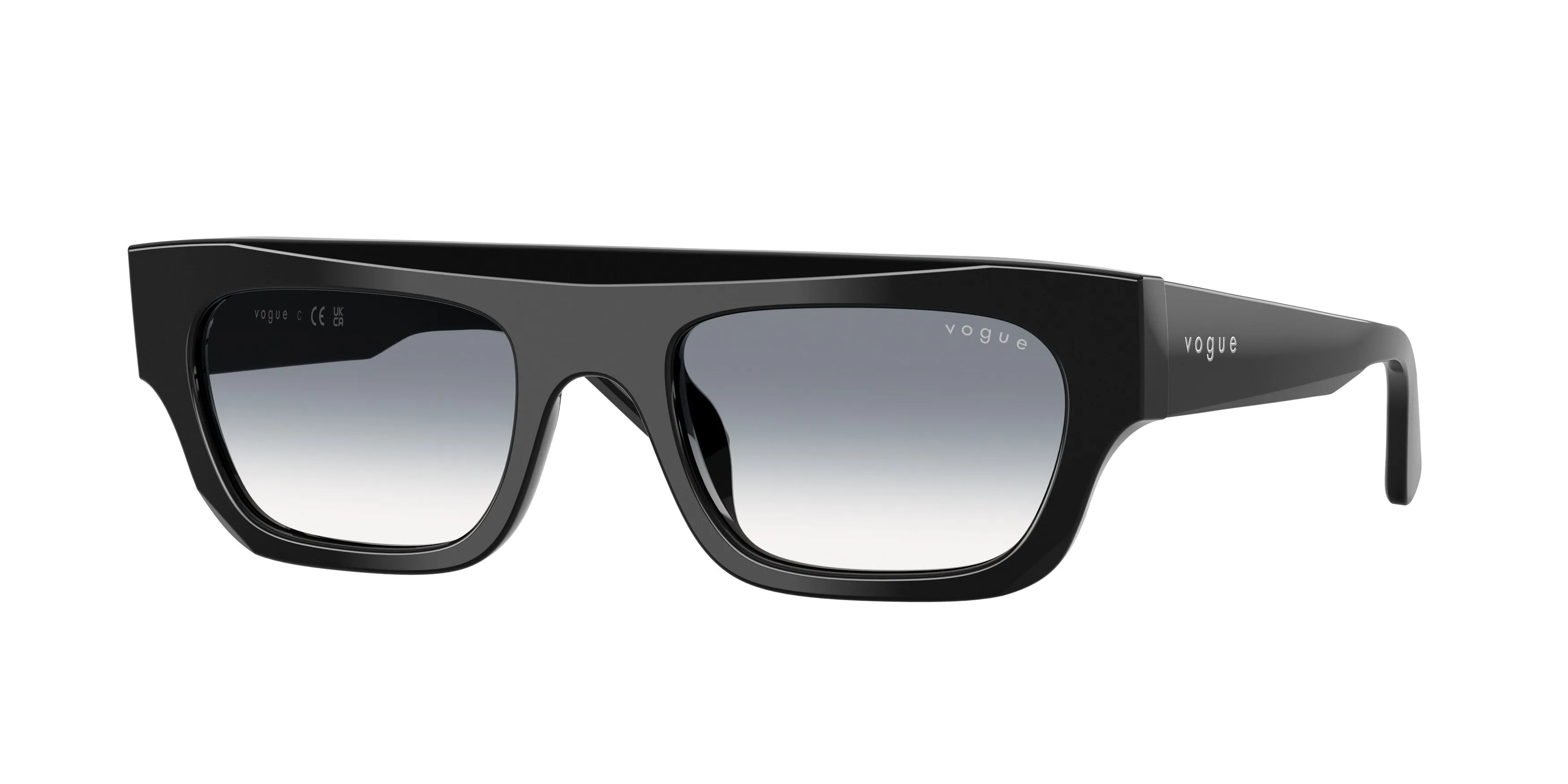 VOGUE EYEWEAR VO5694SU W44/79 Occhiali da sole Acetato Nero Blu Squadrata Normale Sfumato