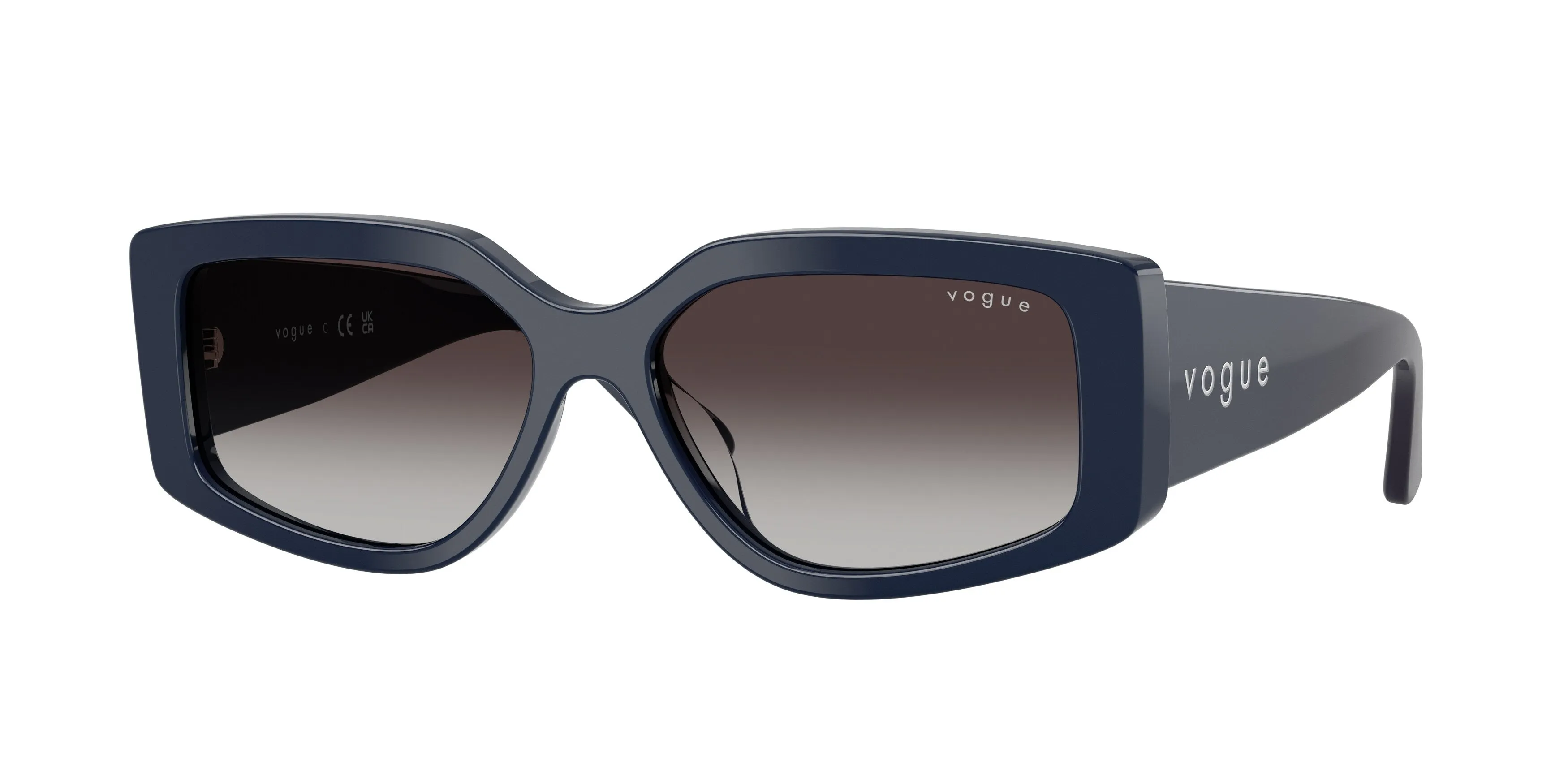 VOGUE EYEWEAR VO5642SU 32408G Occhiali da sole Acetato Blu Grigio Squadrata Normale Sfumato