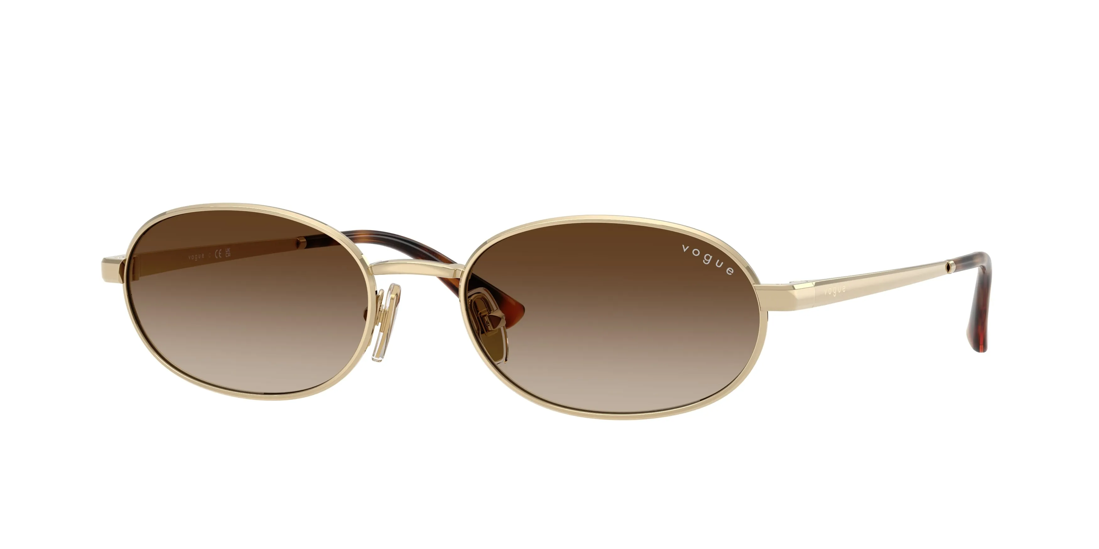 VOGUE EYEWEAR VO4353S 848/13 Occhiali da sole Metallo Oro Marrone Rotonda Normale Sfumato