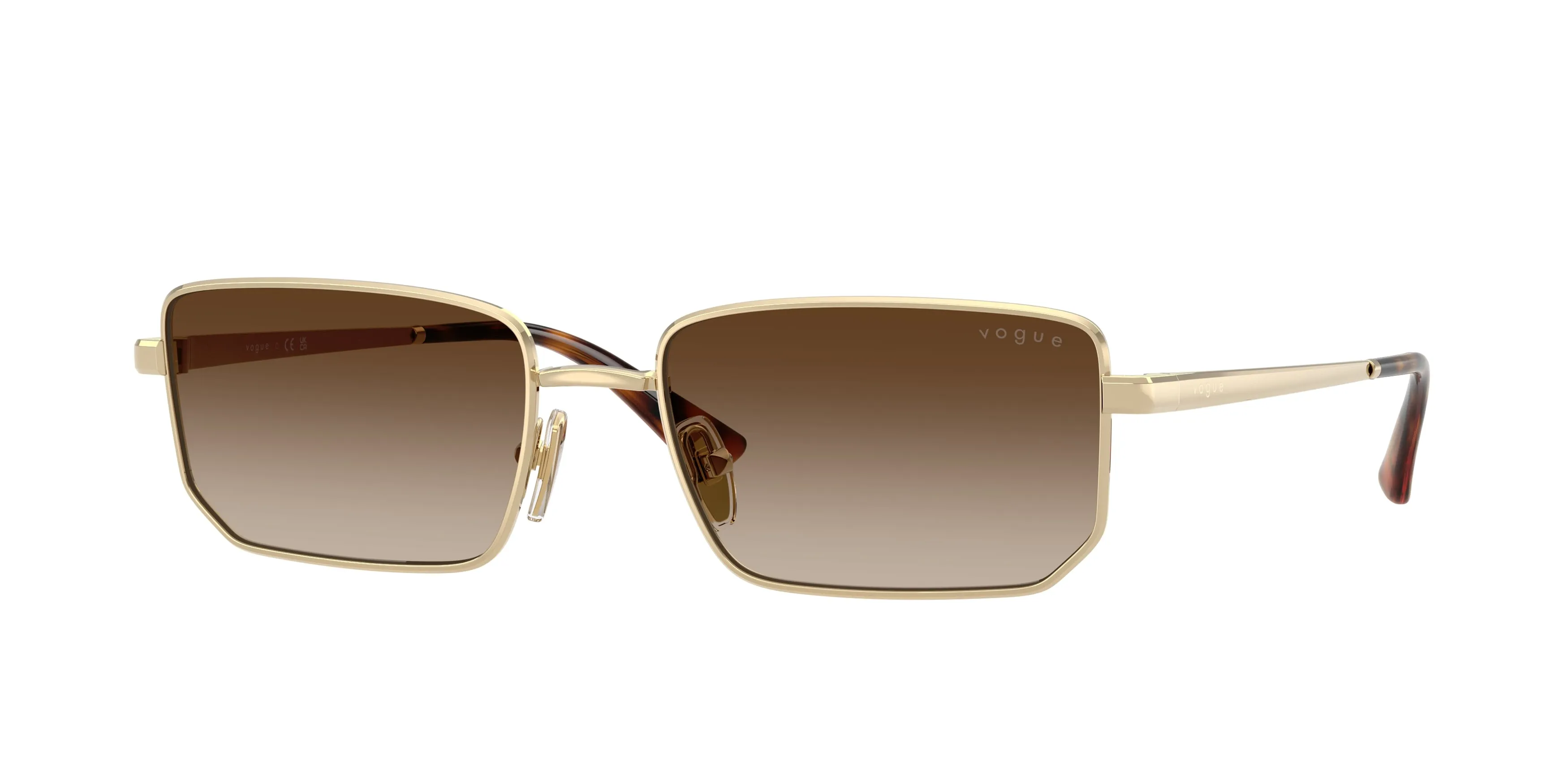 VOGUE EYEWEAR VO4352S 848/13 Occhiali da sole Metallo Oro Marrone Geometrica Normale Sfumato