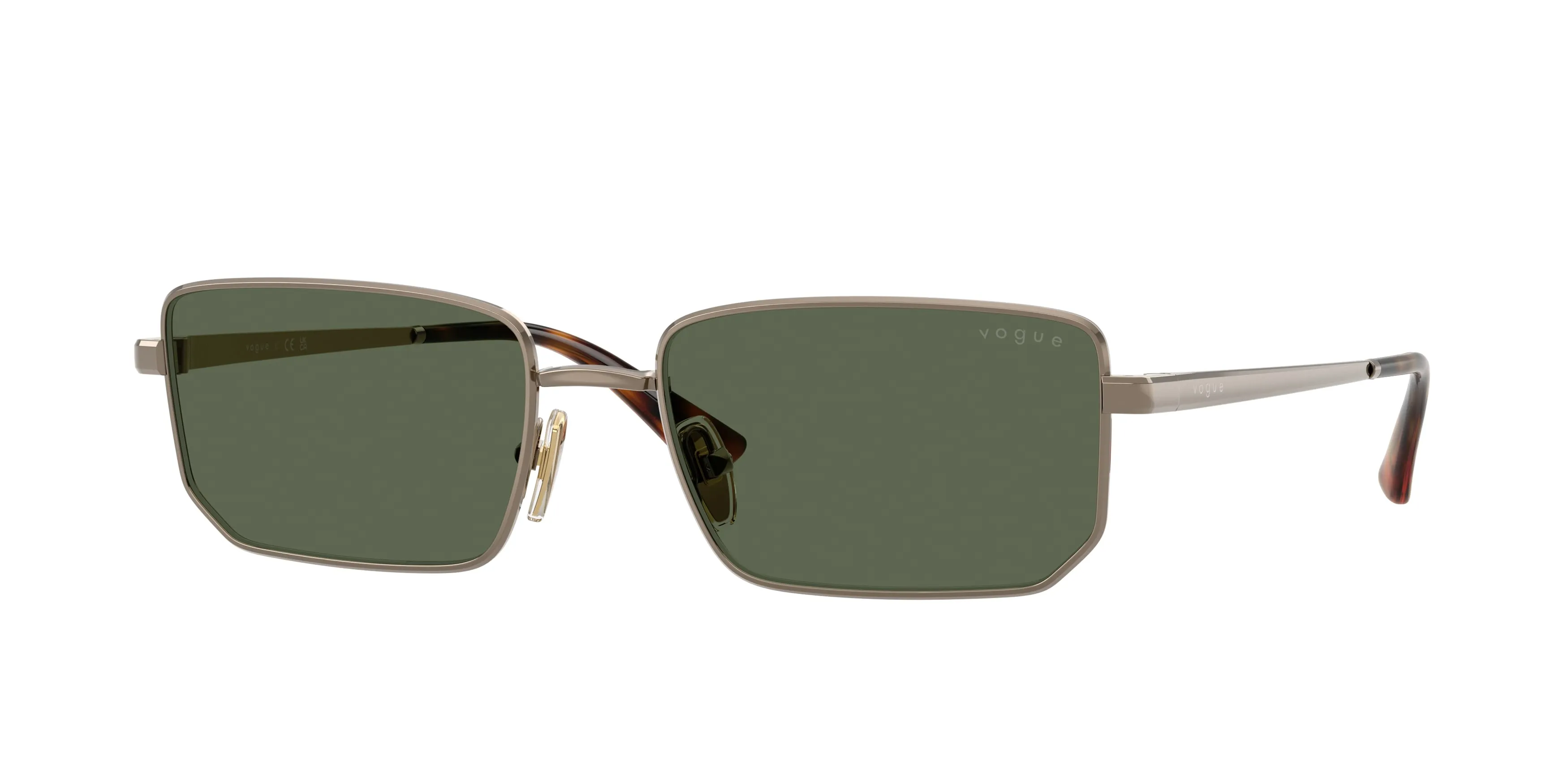 VOGUE EYEWEAR VO4352S 513871 Occhiali da sole Metallo Marrone Verde Geometrica Normale