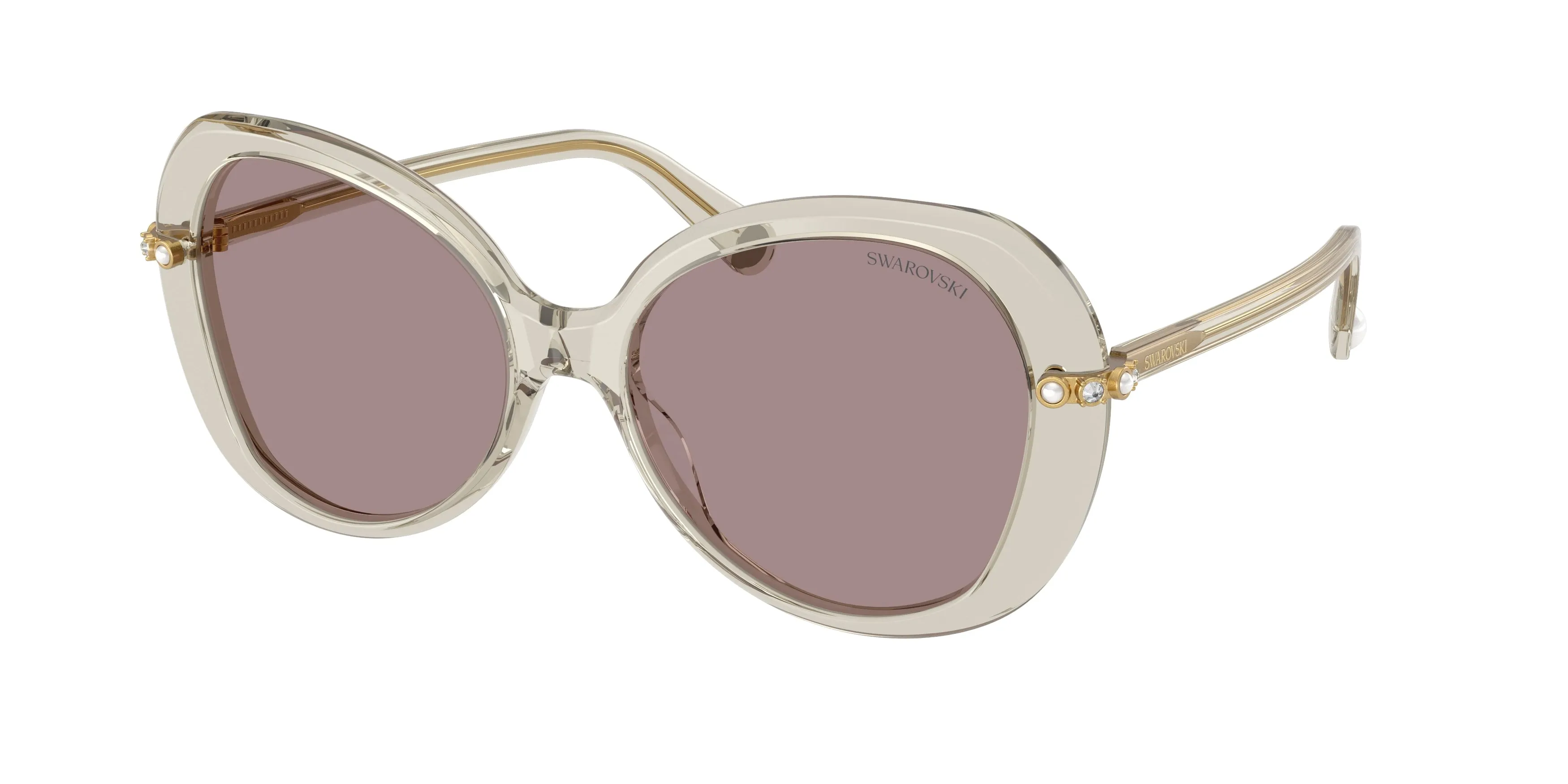 Swarovski SK6059 3003LA Occhiali da sole Acetato Marrone Viola Farfalla Normale