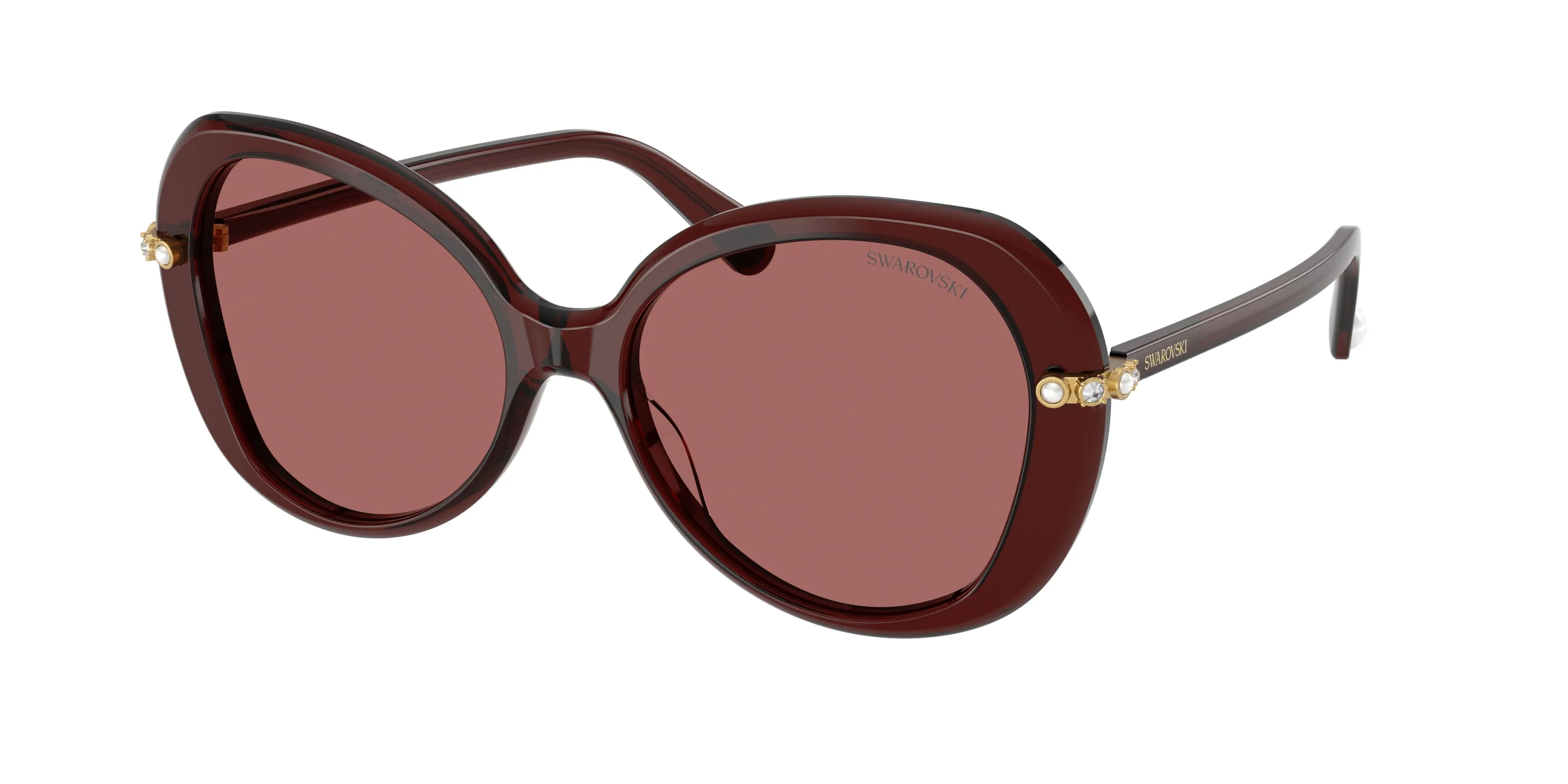 Swarovski SK6059 109869 Occhiali da sole Acetato Rosso Viola Farfalla Normale