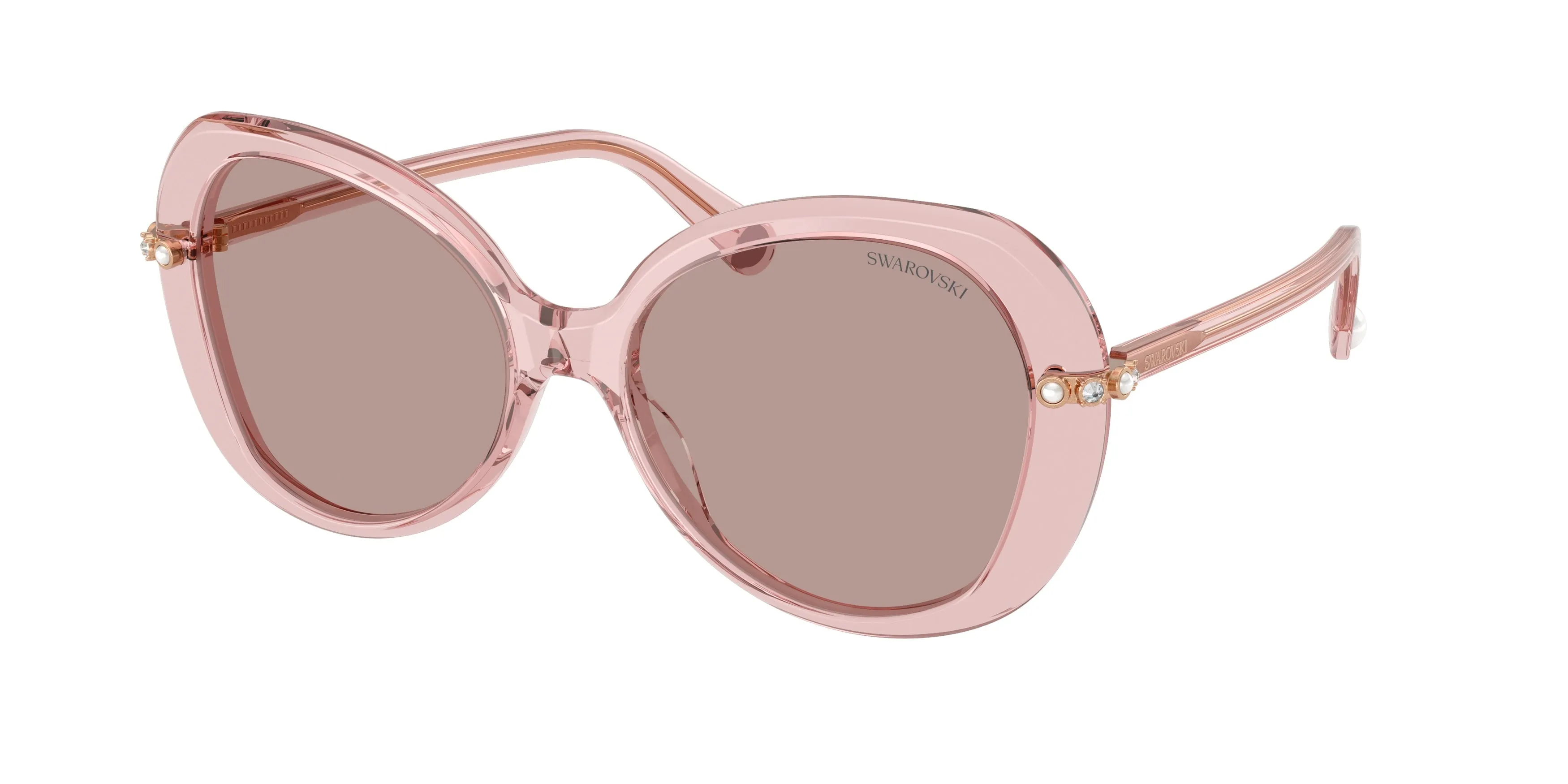 Swarovski SK6059 10977N Occhiali da sole Acetato Rosa Marrone Farfalla Normale