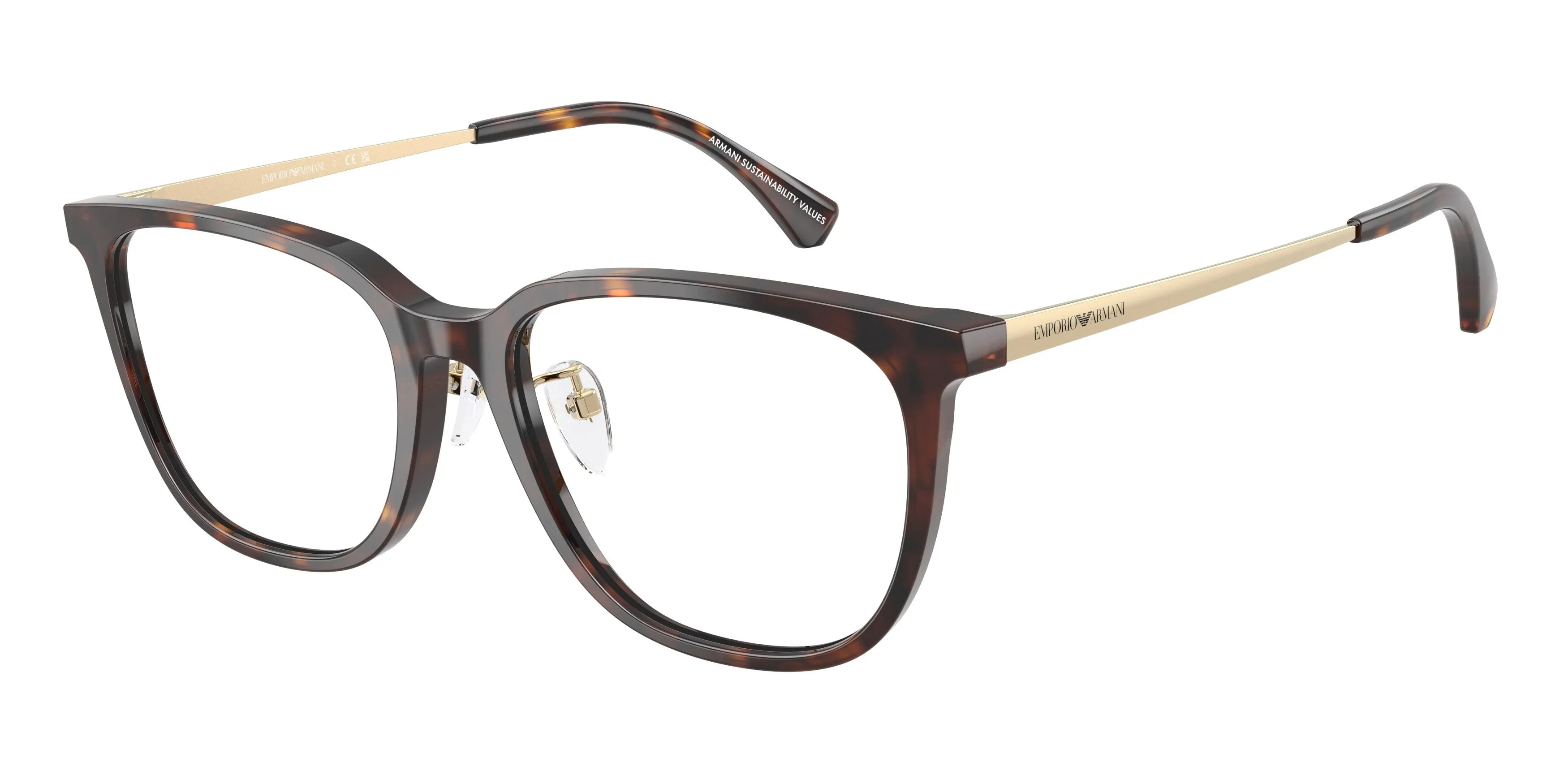 Emporio Armani EA3284D 5026 Montature da vista Acetato Tartaruga Trasparente Geometrica Normale