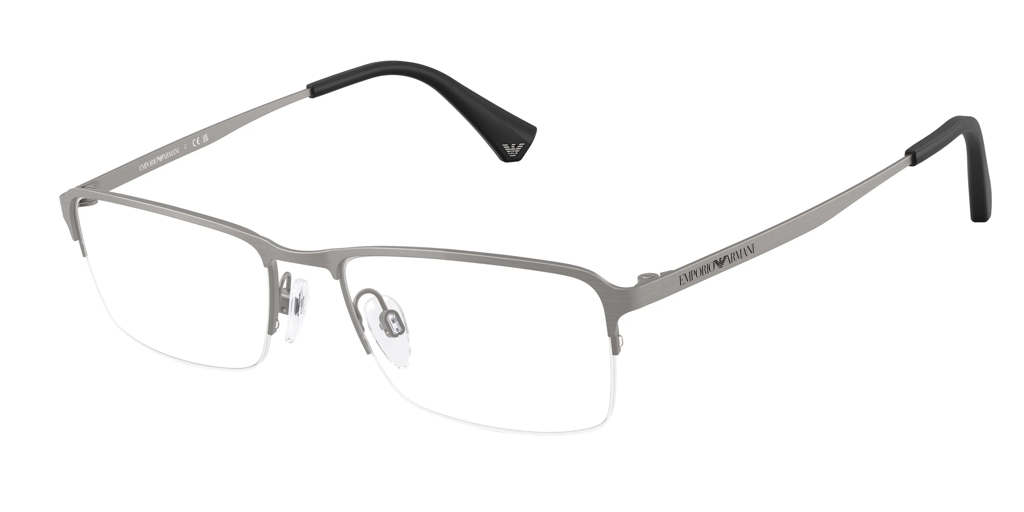 Emporio Armani EA1044TD 3032 Montature da vista Titanio Grigio Trasparente Squadrata Normale