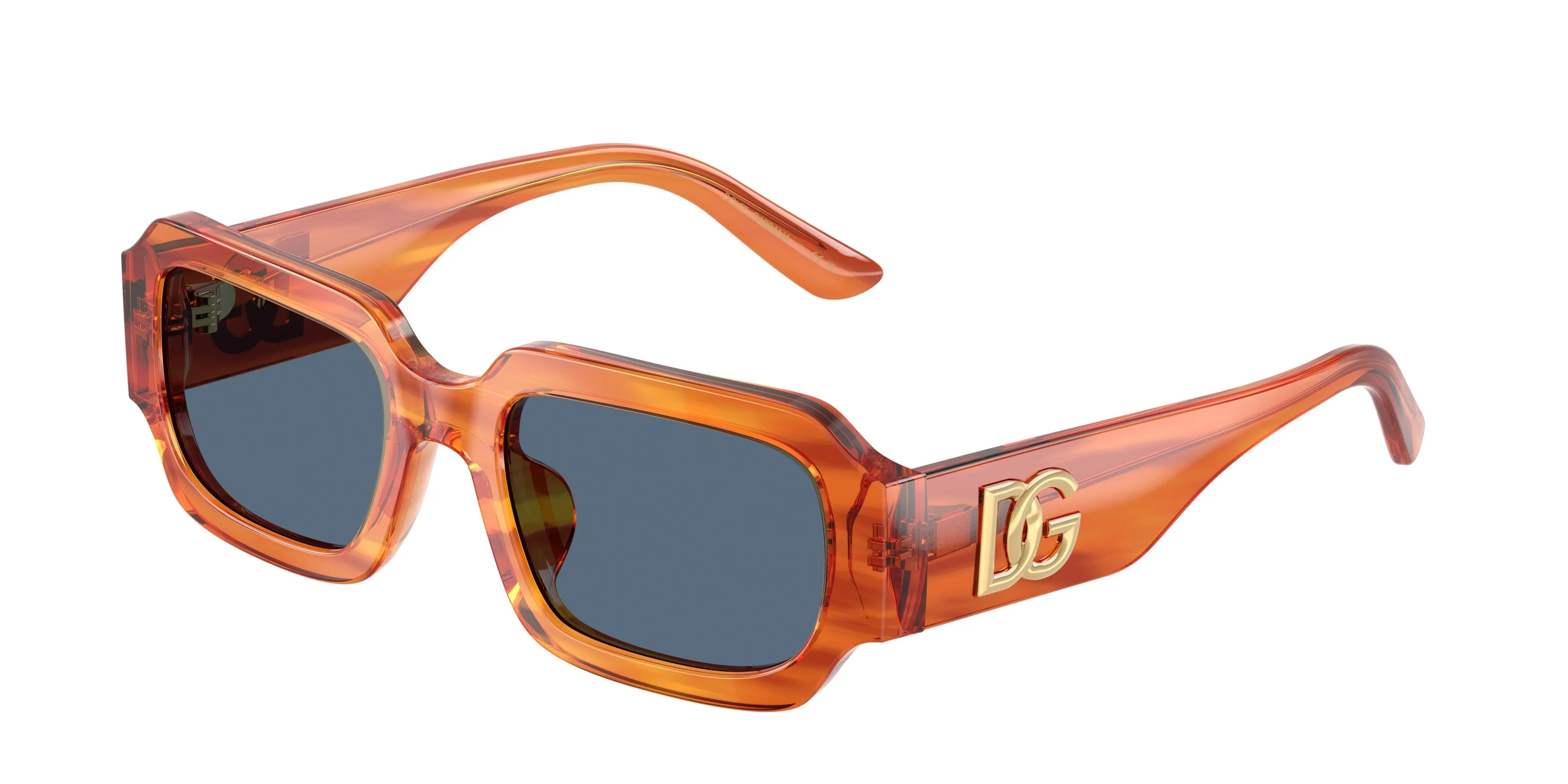 Dolce & Gabbana DX4011 348380 Occhiali da sole Acetato Marrone Blu Squadrata Normale