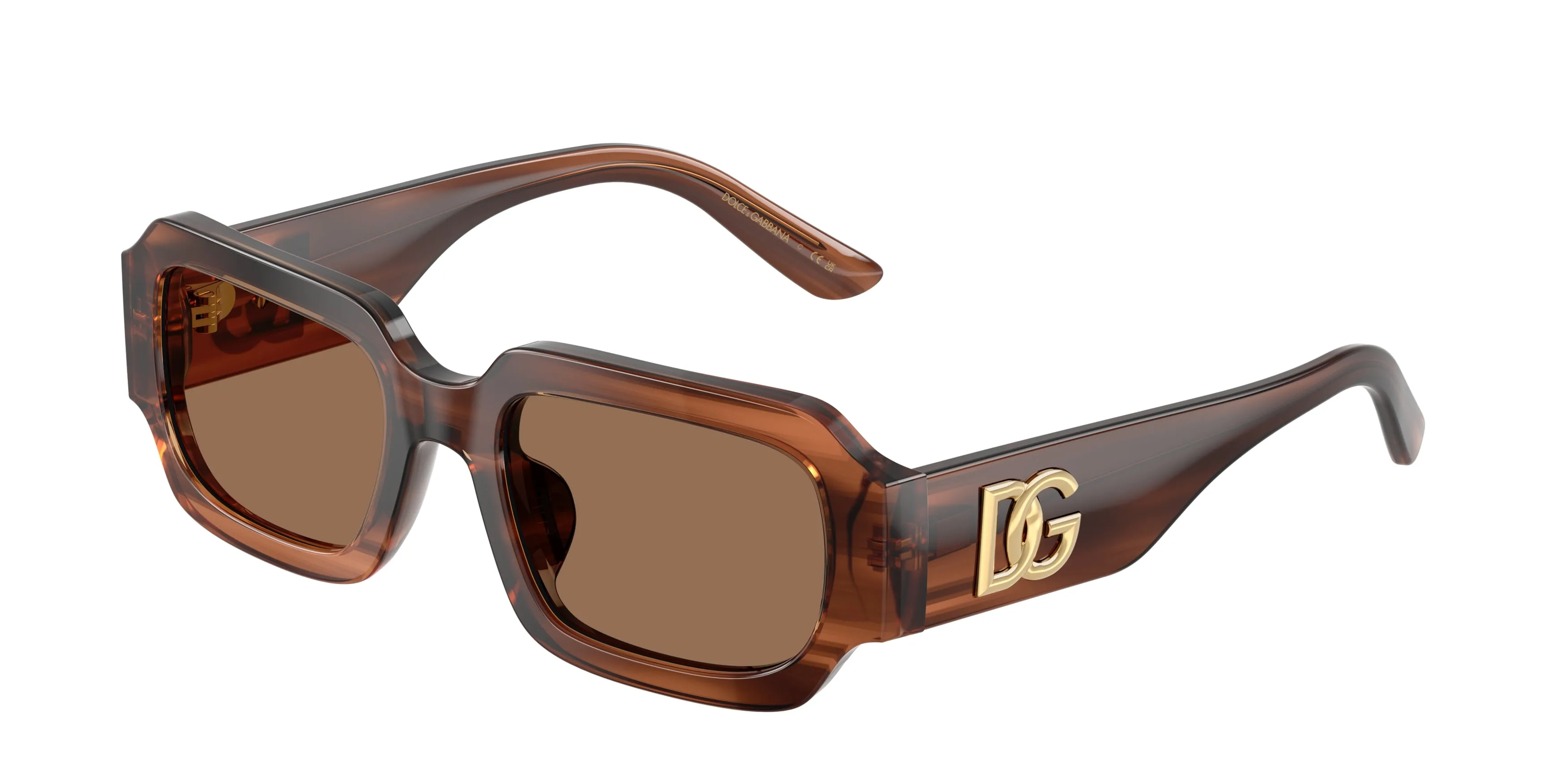 Dolce & Gabbana DX4011 348173 Occhiali da sole Acetato Marrone Marrone Squadrata Normale