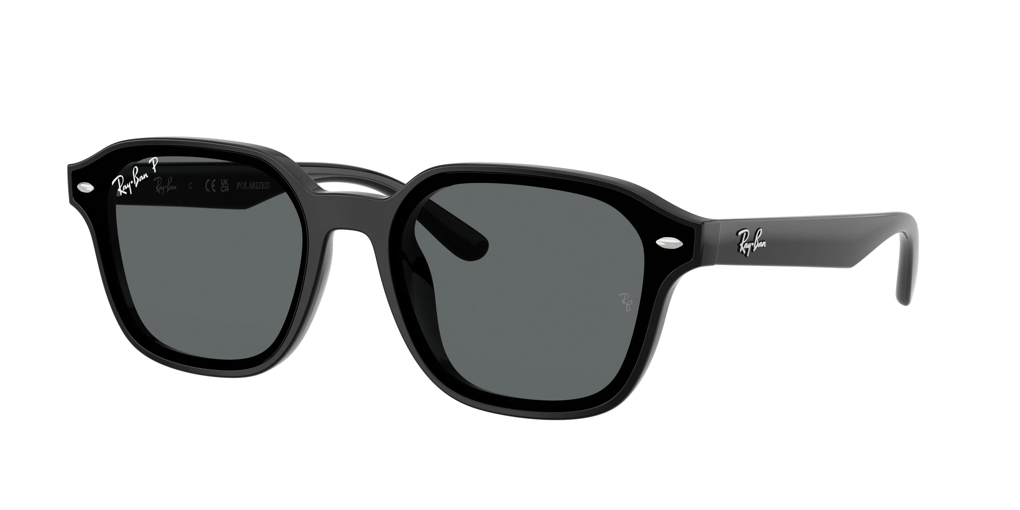 Ray - Ban RB4458D 601/81 Occhiali da sole Nylon Nero Grigio Squadrata Polarizzata