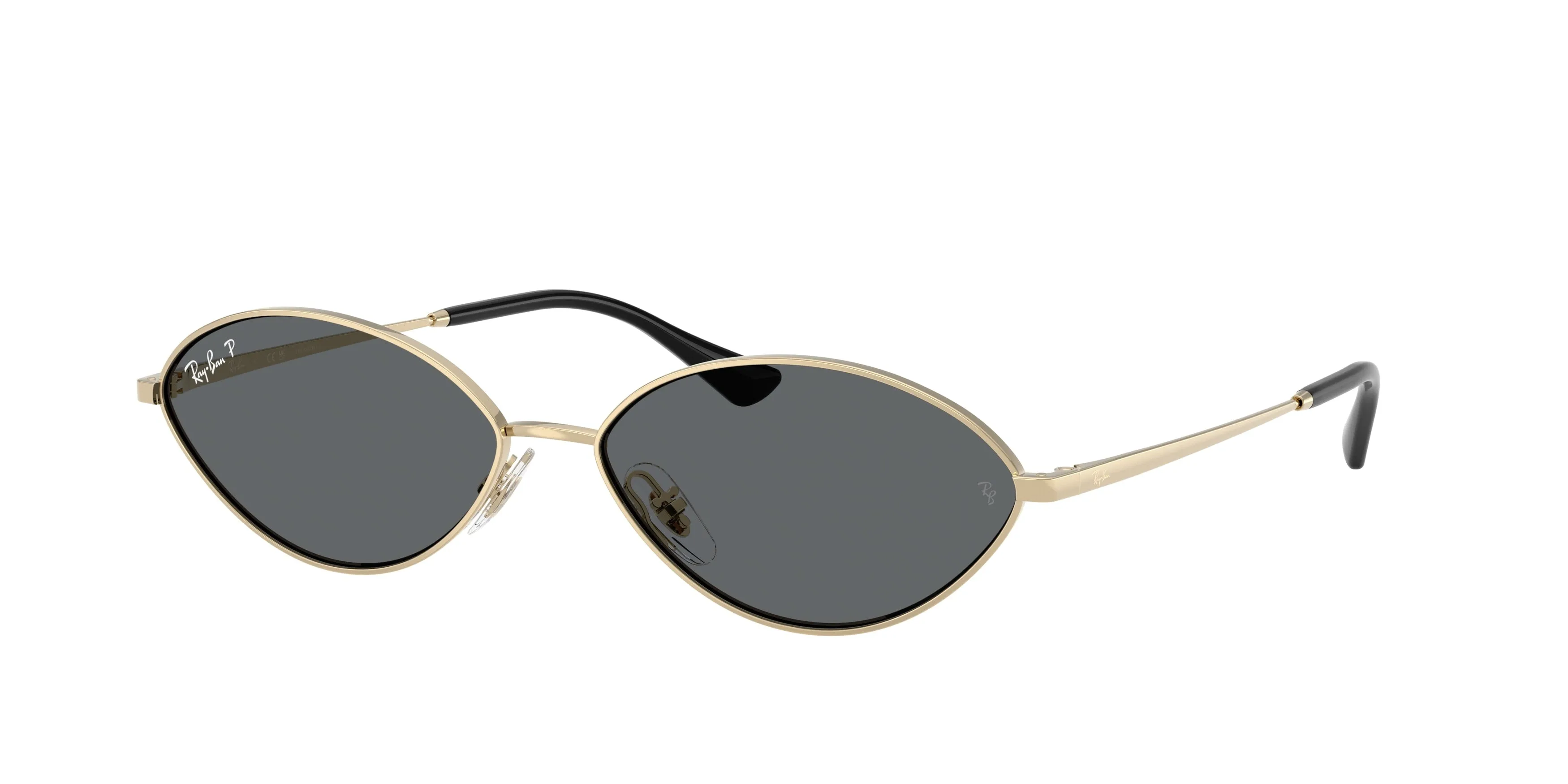 Ray - Ban RB3757 KAI 921381 Occhiali da sole Metallo Oro Grigio Rotonda Polarizzata