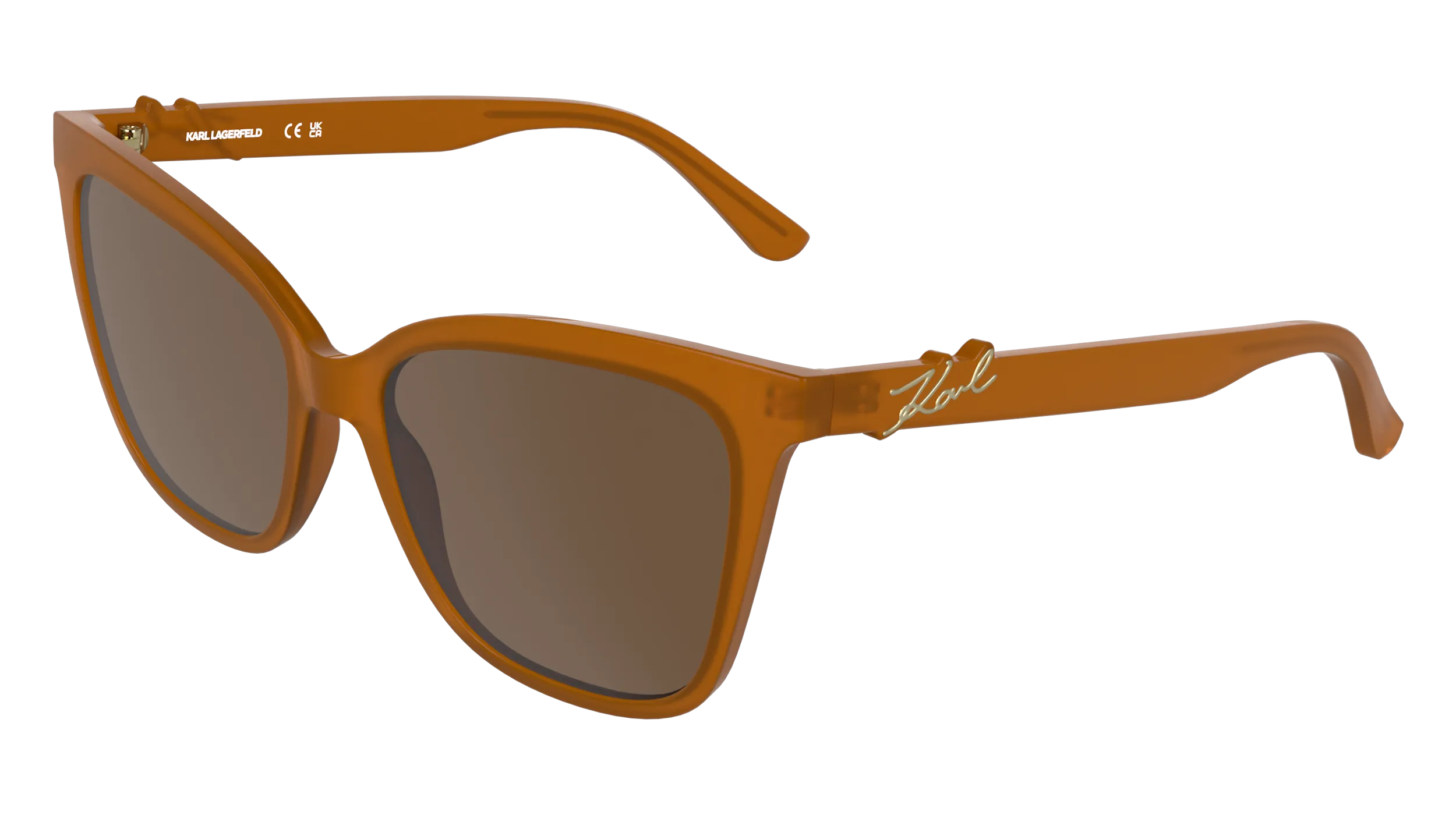 Karl Lagerfeld KL6223S 800 Occhiali da sole Bio-iniettato Arancione Marrone Squadrata Normale