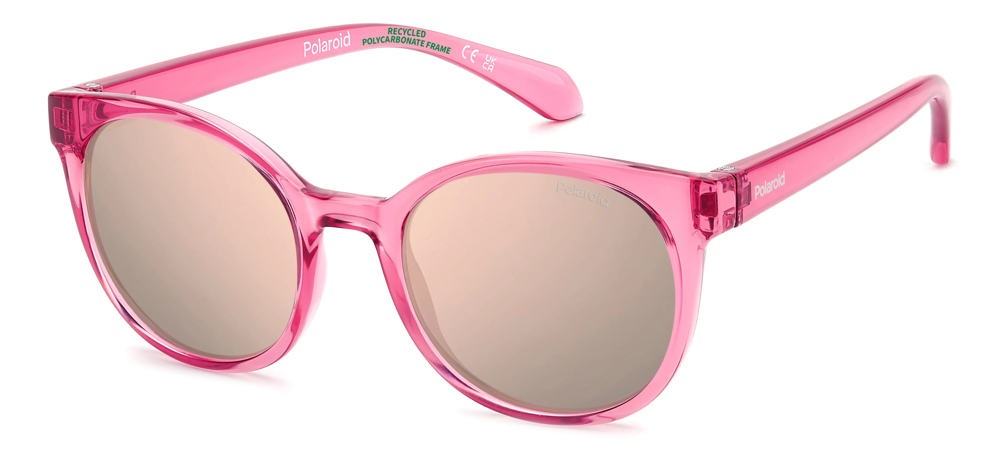 Polaroid PLD 8076/S 35J/JQ Occhiali da sole bambino Policarbonato Rosa Rosa Farfalla Polarizzata Multistrato