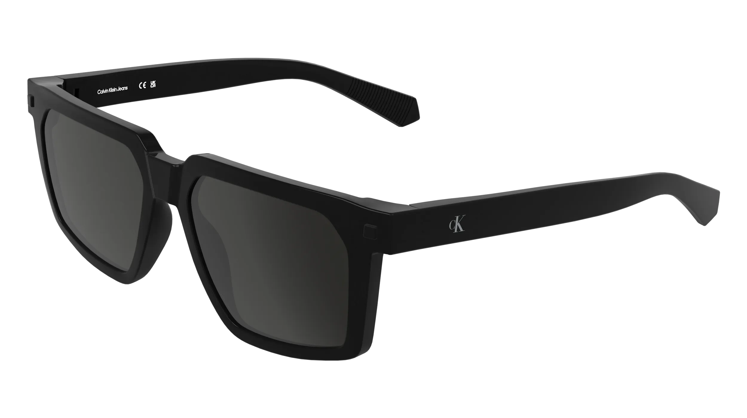 Calvin Klein CKJ25621S 001 Occhiali da sole Bio-iniettato Nero Grigio Squadrata Normale