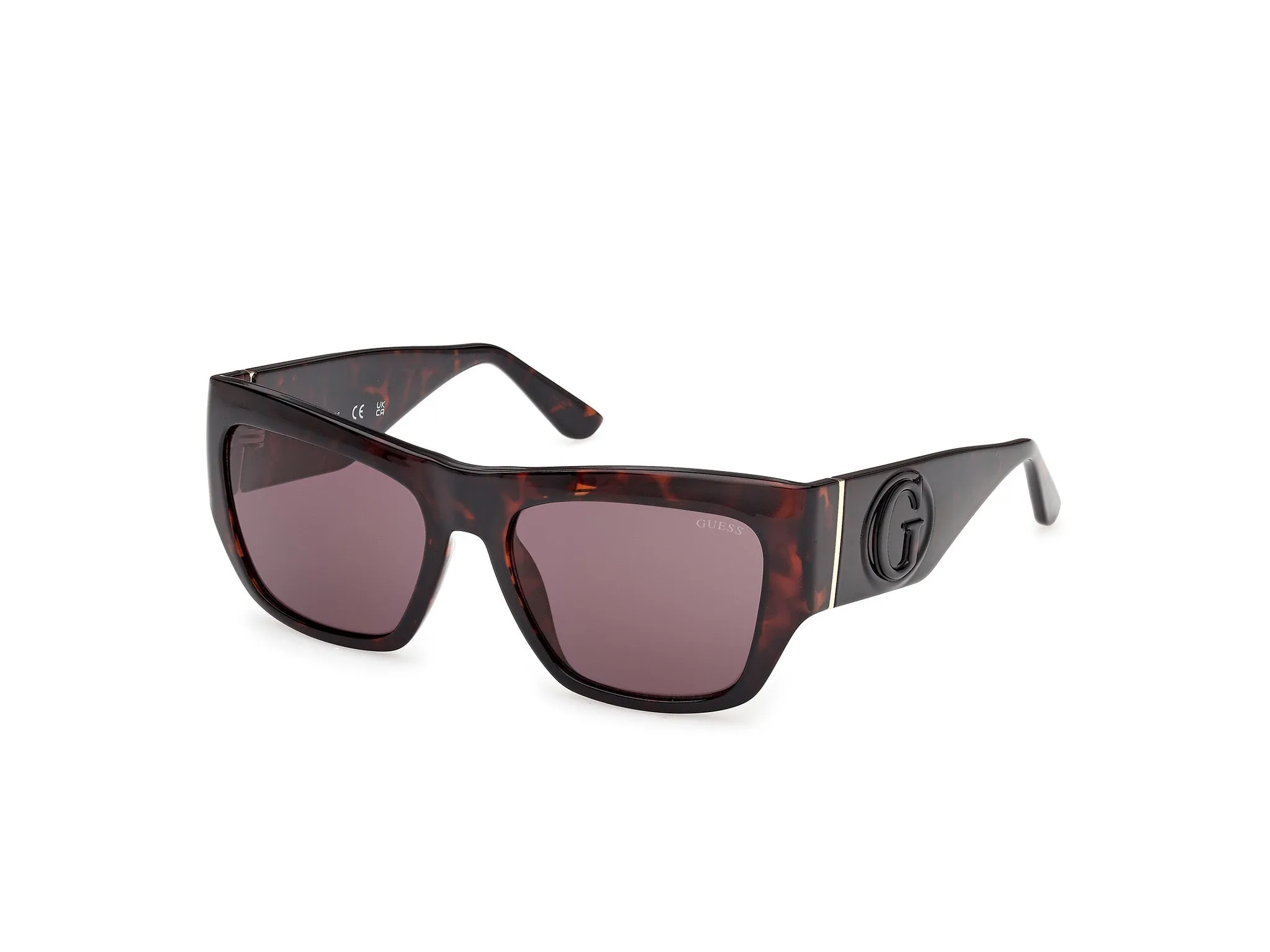 Guess GU00252 52E Occhiali da sole Iniettato Havana Marrone Squadrata Normale