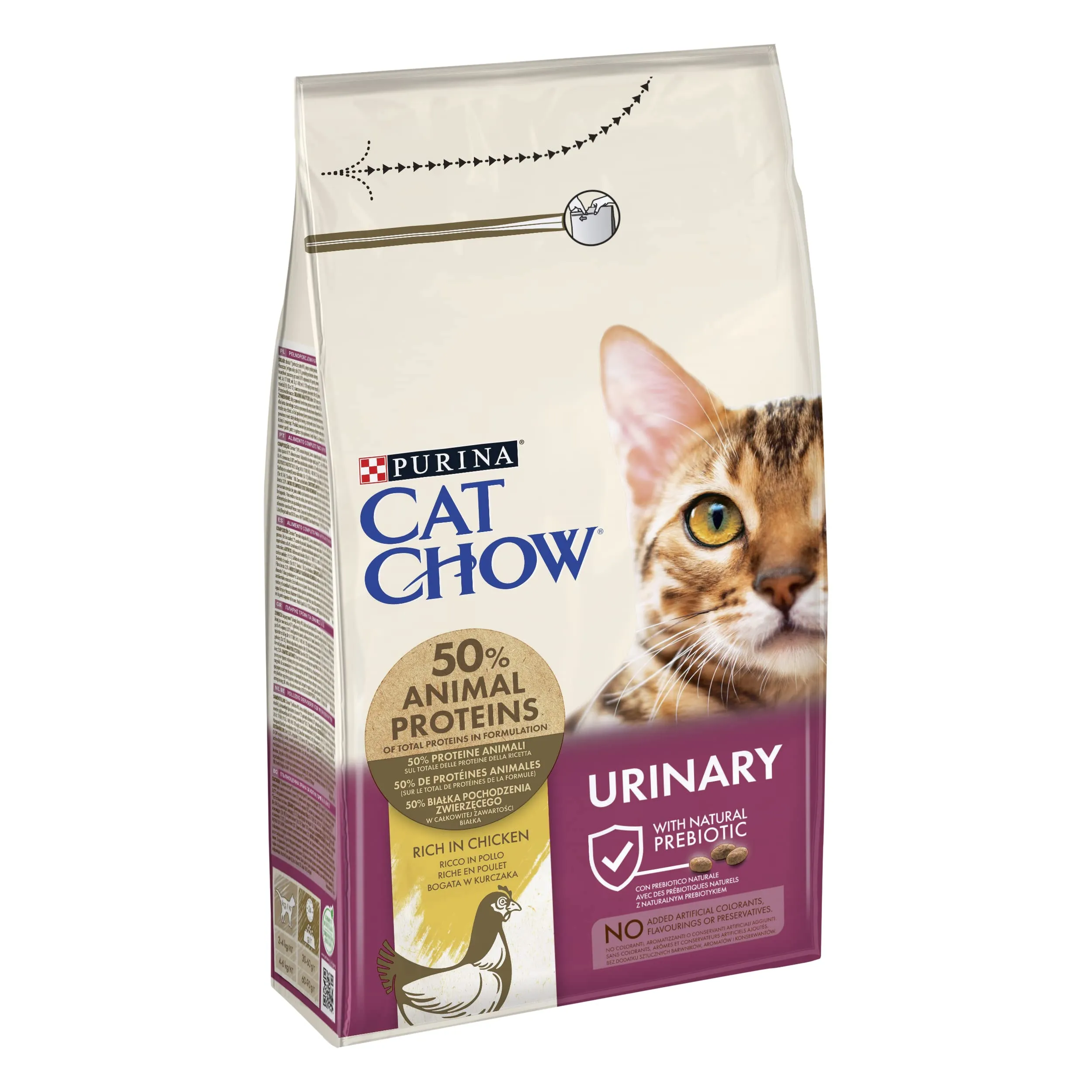 PURINA CAT CHOW Urinary Crocchette per Gatti Adulti con Pollo 6 Sacchi da 1.5kg