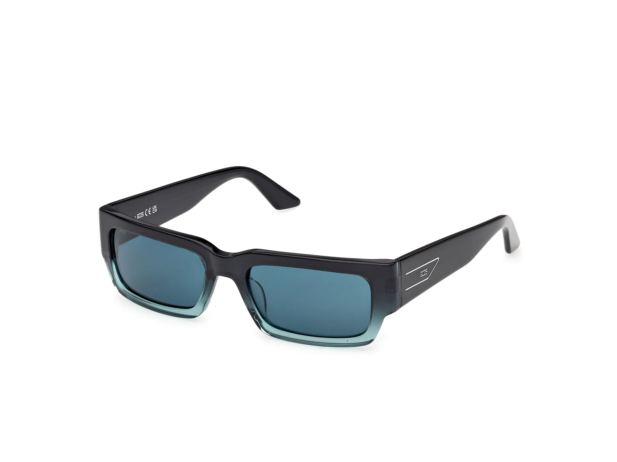 GCDS GD0068 89N Occhiali da sole Acetato Turchese Verde Squadrata Normale