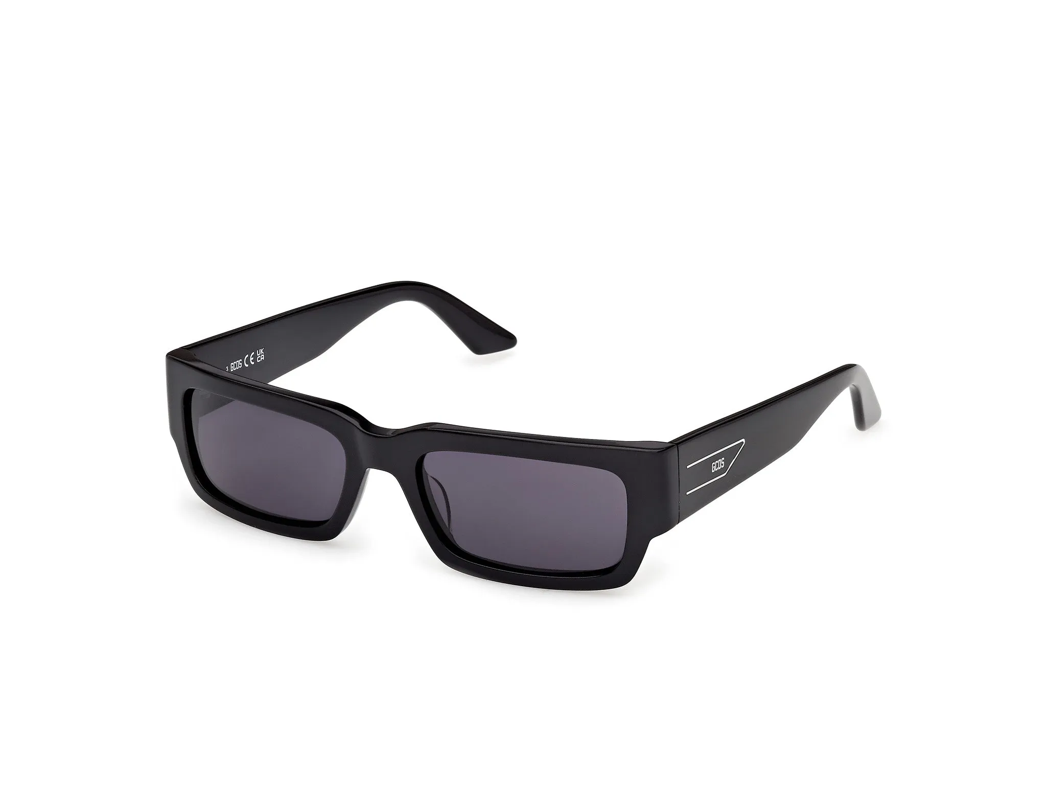 GCDS GD0068 01A Occhiali da sole Acetato Nero Fumo Squadrata Normale