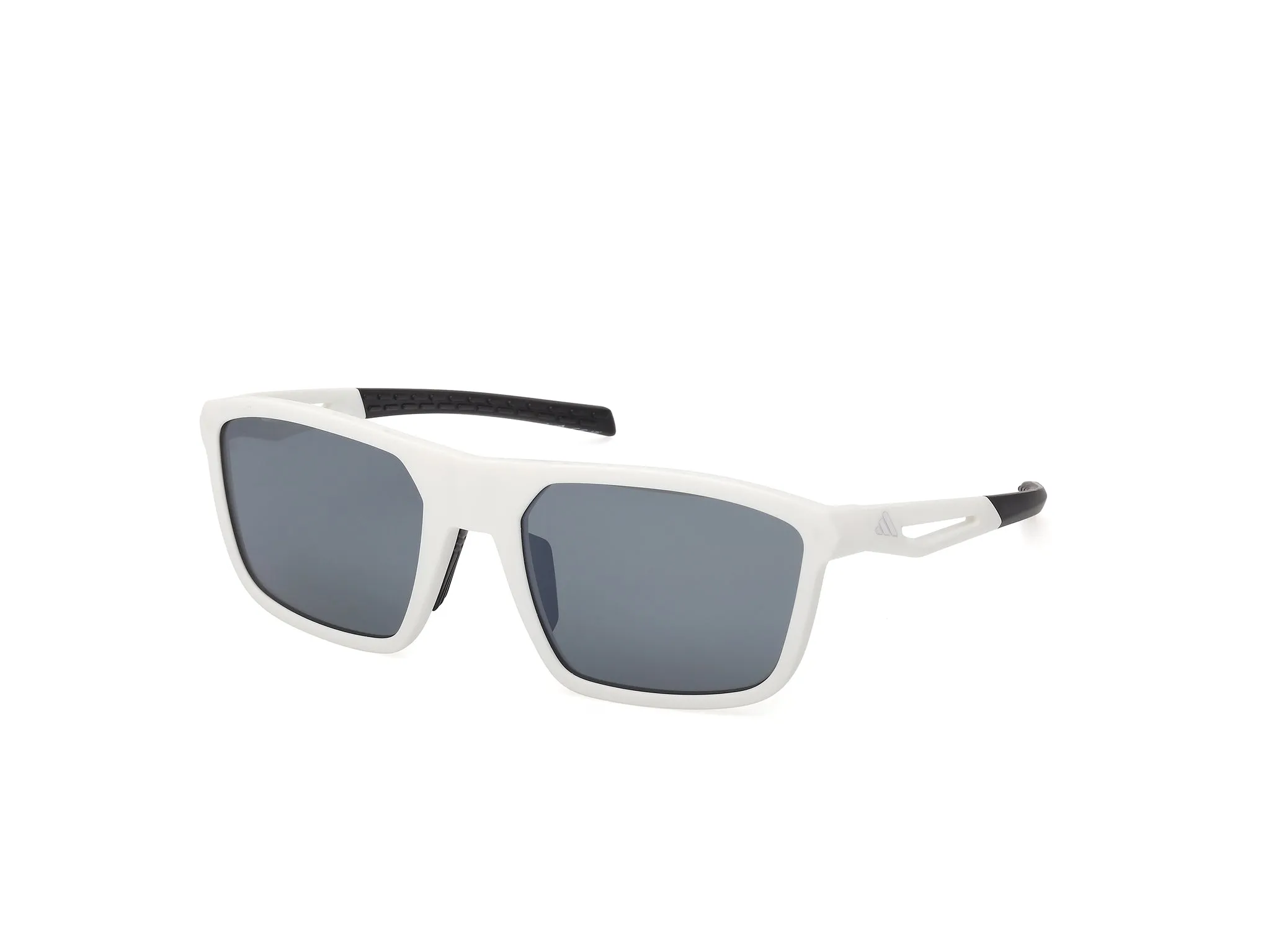 Adidas Sport SP0111 21D Occhiali da sole Iniettato Bianco Fumo Squadrata Polarizzata