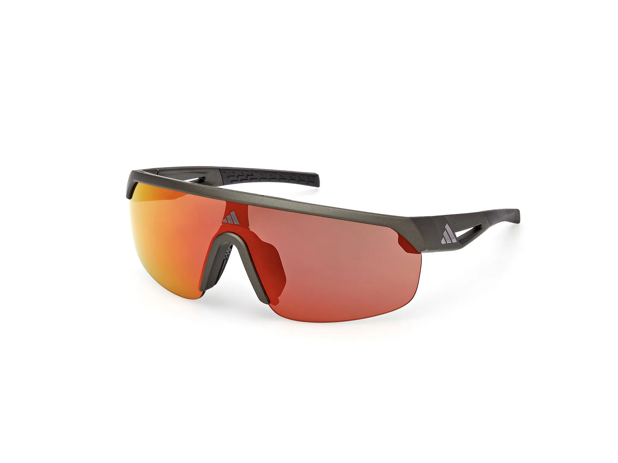 Adidas Sport SP0109 97L Occhiali da sole Iniettato Verde Roviex Maschera Normale