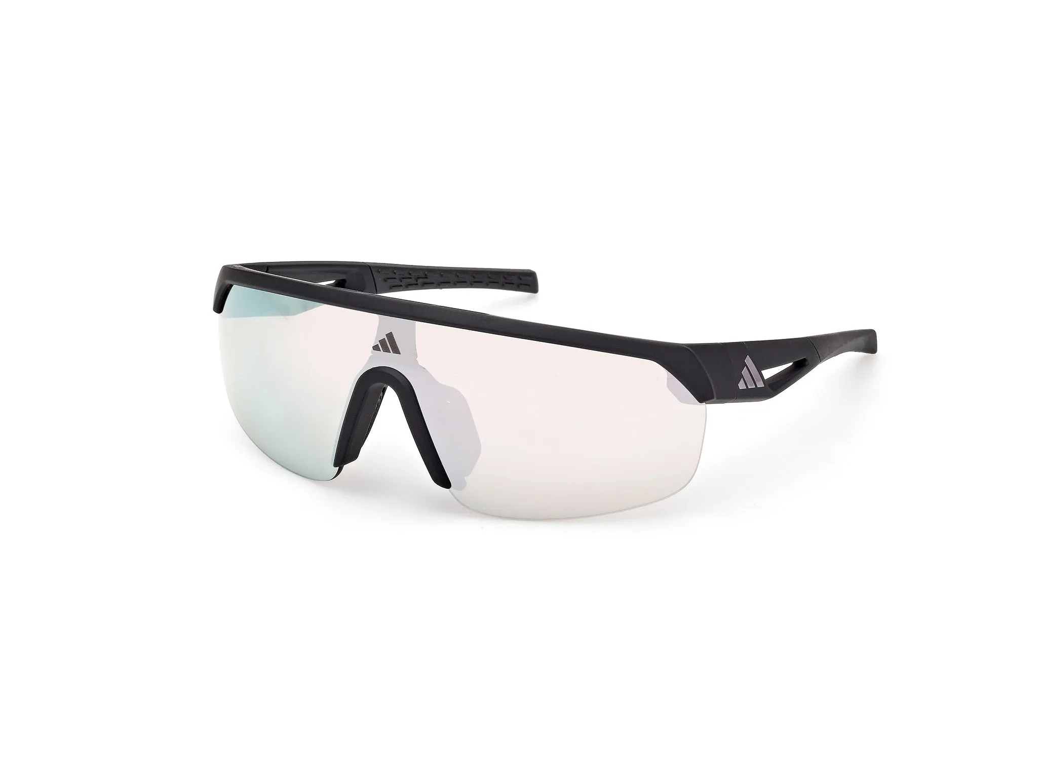 Adidas Sport SP0109 02G Occhiali da sole Iniettato Nero Marrone Maschera Normale