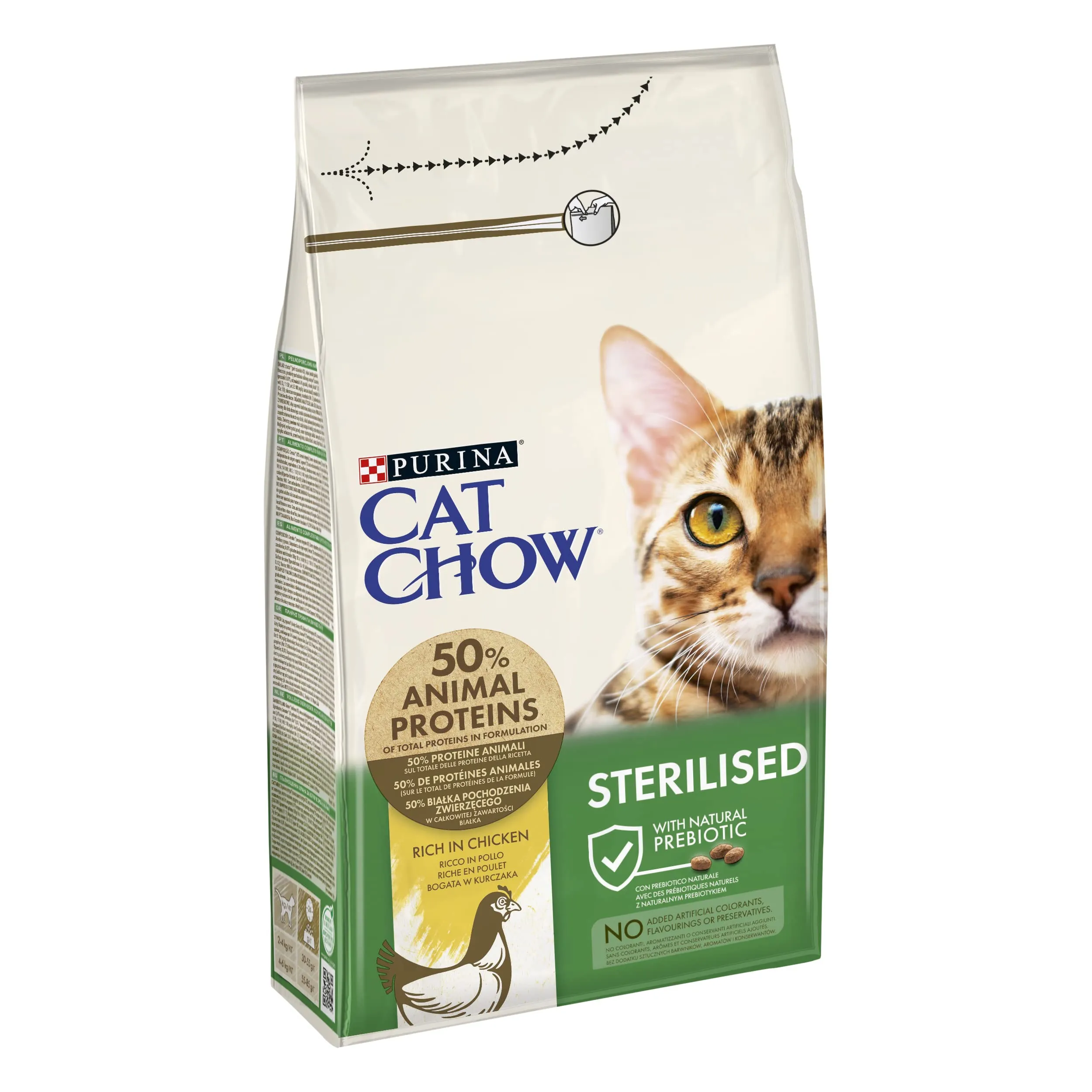PURINA CAT CHOW Sterilized Crocchette per gatti adulti con Pollo, 6 sacchi da 1.5kg