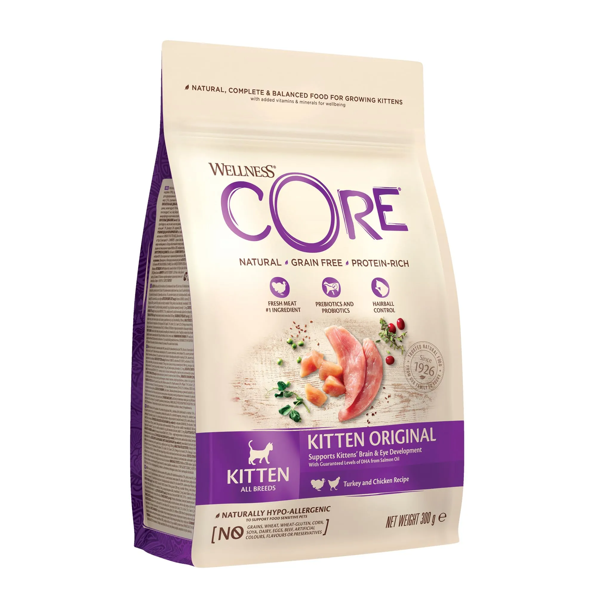 Wellness CORE Gattino 300g, Pollo & Tacchino – Crocchette Per Gatti
