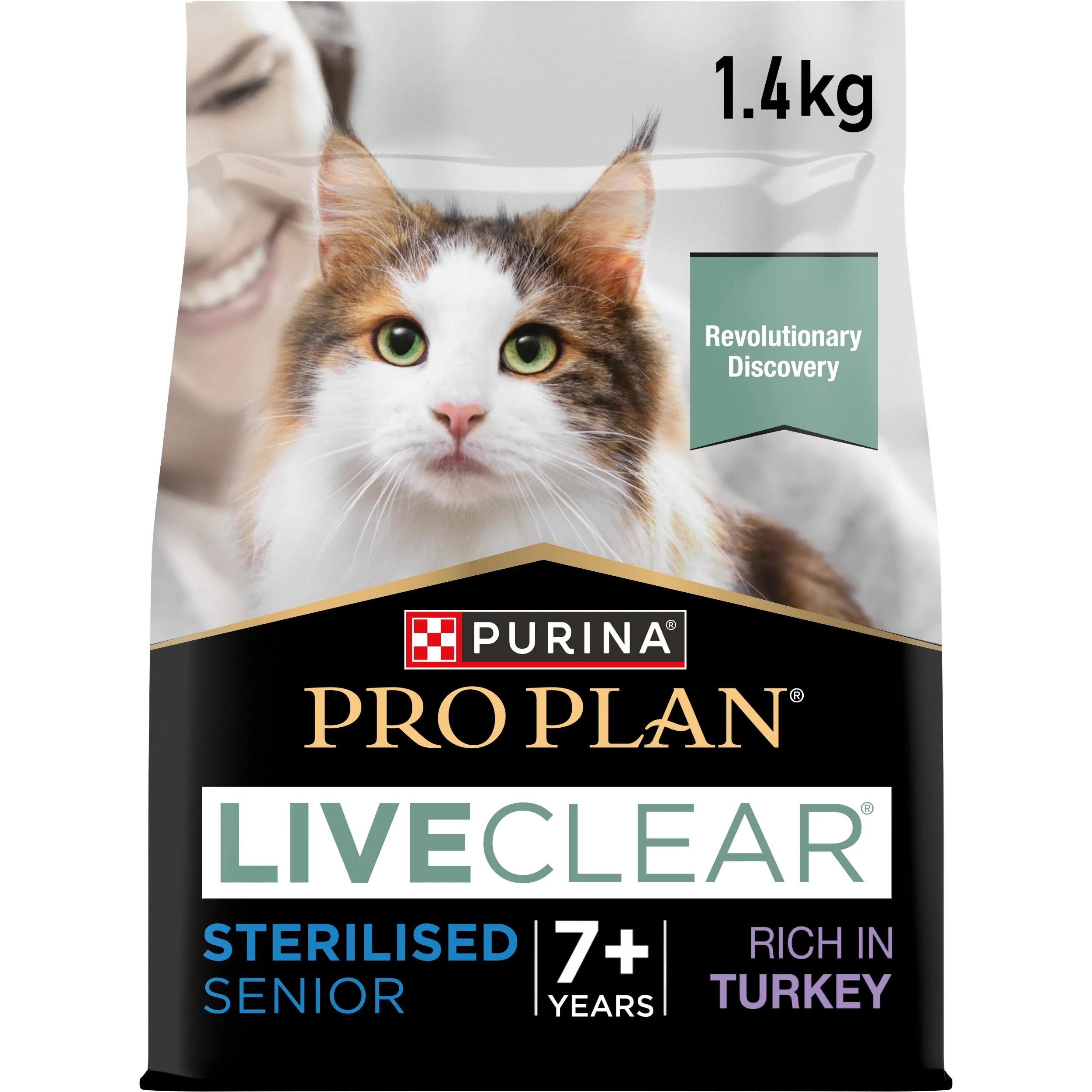 Pro Plan Pro Plan PURINA PRO PIANO LIVECLEAR STERILISED SENIOR 7+ ricco di tacchino, confezione da 6 (6 x 1,4 kg)